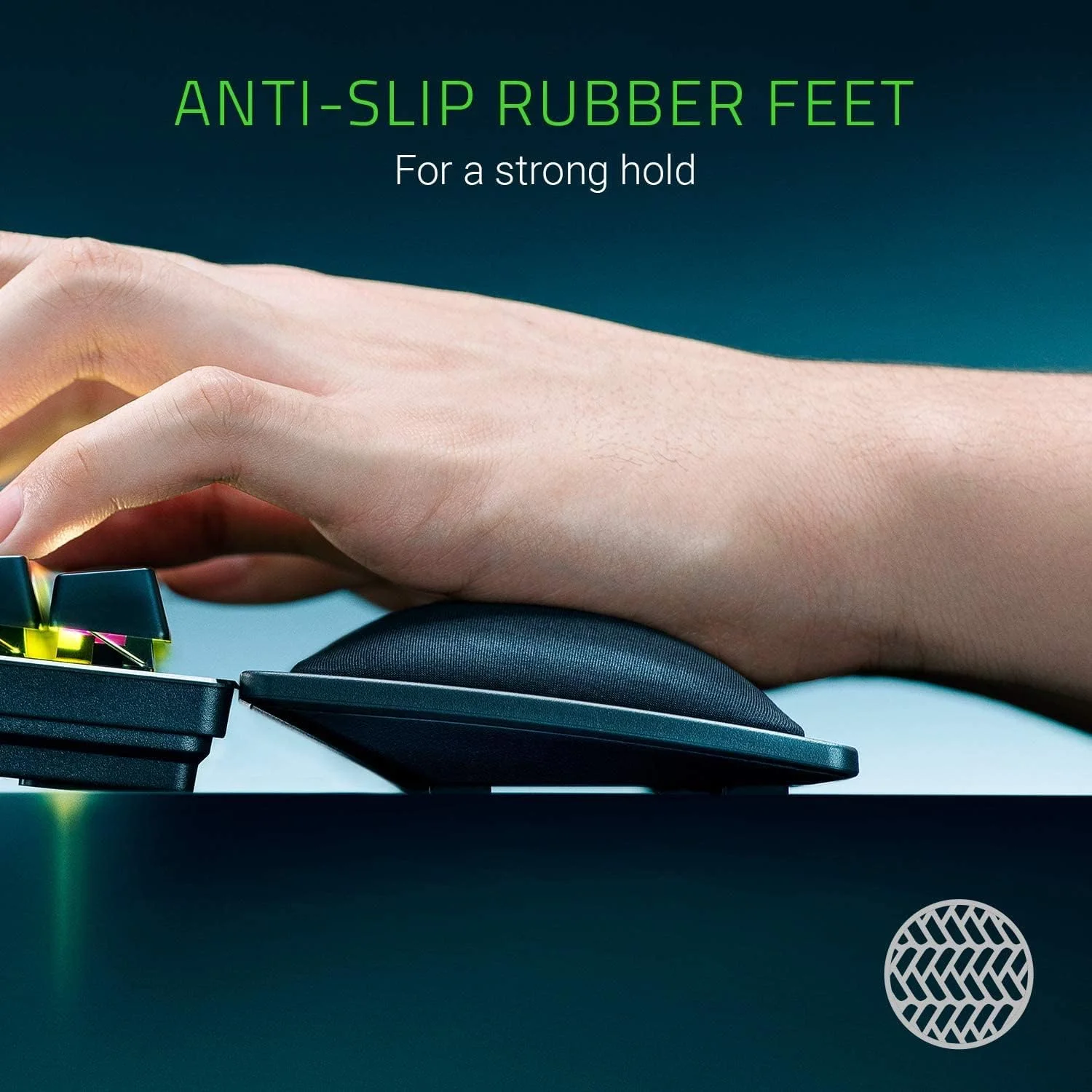 بالشتک مچی چرمی Razer RC21-01470200-R3M1 برای کیبوردهای سایز کامل - مشکی