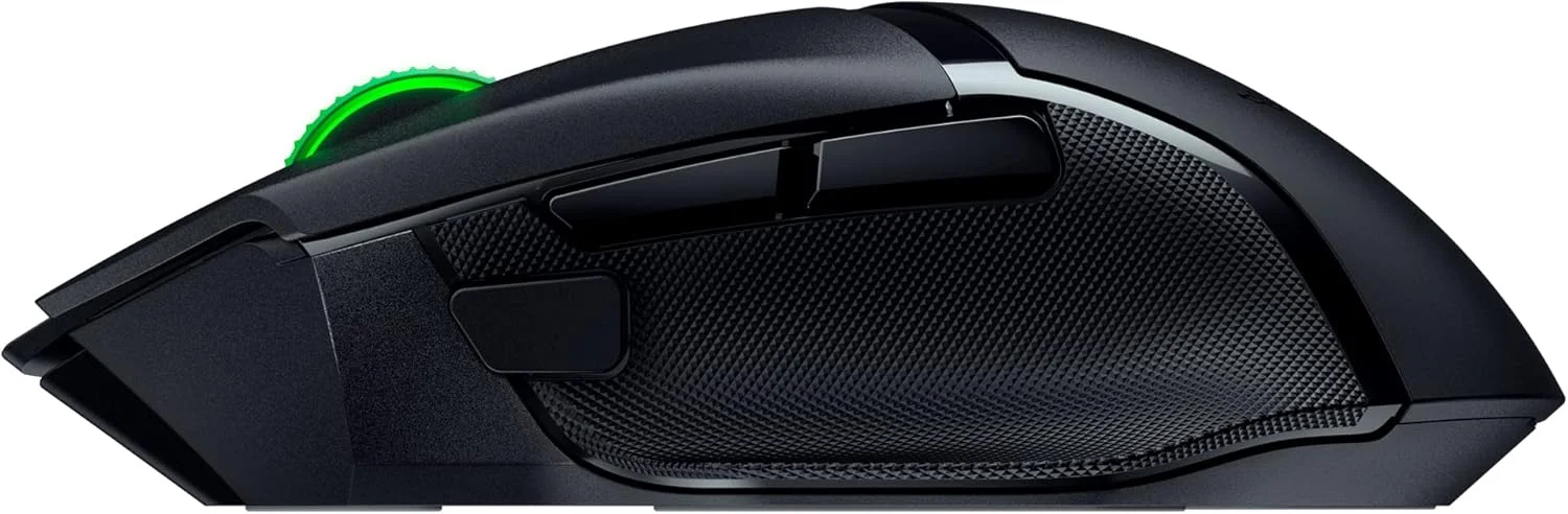 موس گیمینگ بی‌سیم قابل تنظیم Razer Basilisk V3 X HyperSpeed: سوییچ‌های مکانیکی نسل 2 - حسگر اپتیکال پیشرفته 18K - Chroma RGB - 9 کنترل قابل برنامه‌ریزی - باتری 535 ساعته - مشکی کلاسیک