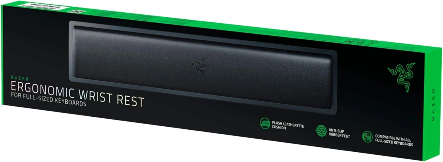 تکیه گاه مچی ارگونومیک استاندارد Razer، سایز کامل، چرم مصنوعی نرم