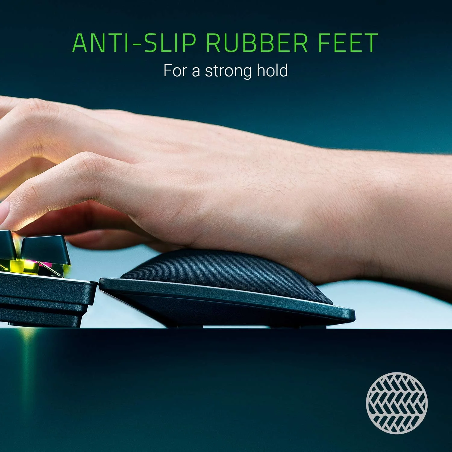 تکیه گاه مچی ارگونومیک استاندارد Razer، سایز کامل، چرم مصنوعی نرم