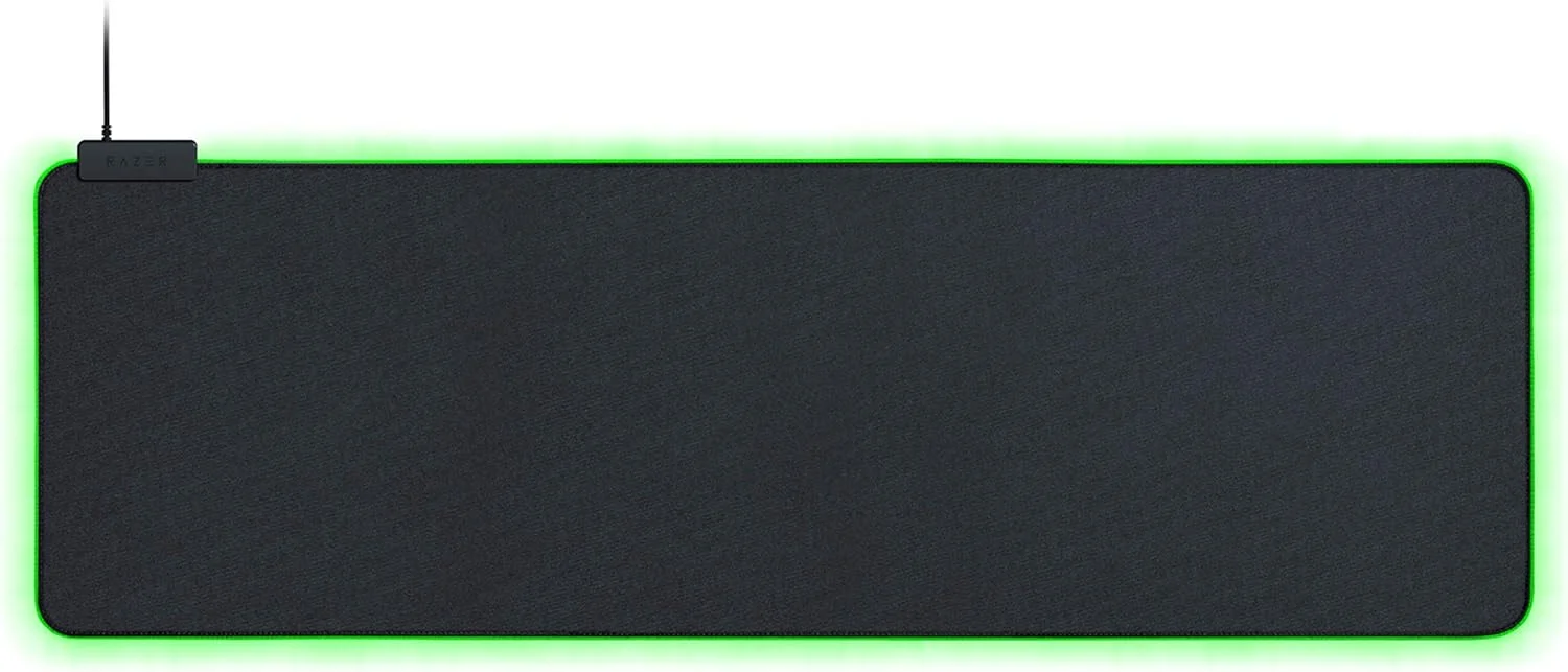 ماوس پد گیمینگ Razer Goliathus Extended Chroma: نورپردازی RGB قابل تنظیم - جنس نرم و پارچه ای، کنترل و سرعت متعادل، پایه لاستیکی ضد لغزش، مشکی کلاسیک