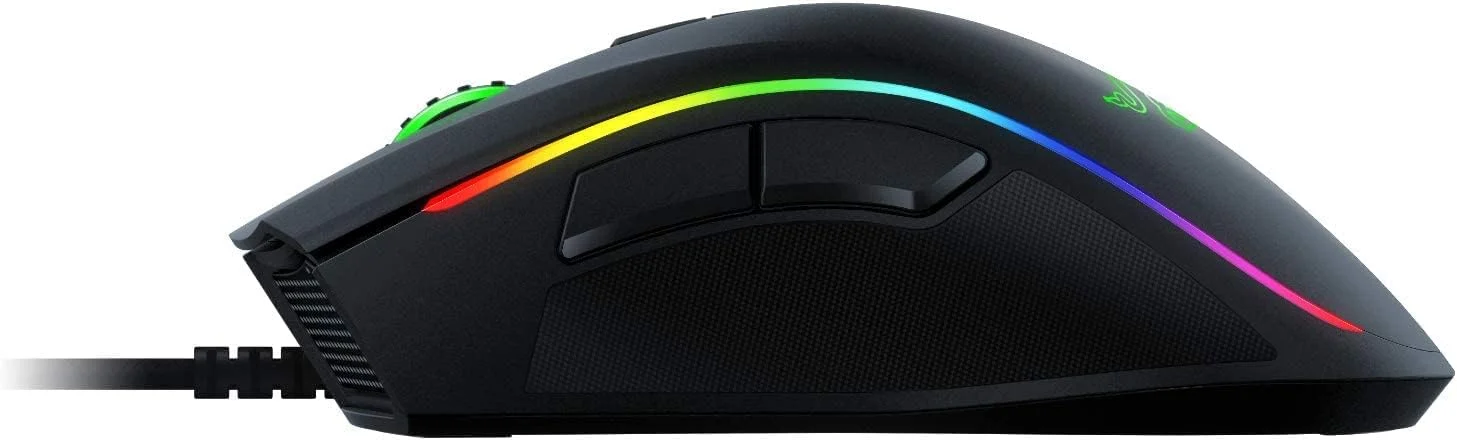 موس گیمینگ سیم دار Razer Mamba Elite: سنسور اپتیکال 16000 DPI - نورپردازی Chroma RGB - 9 دکمه قابل برنامه ریزی - سوئیچ های مکانیکی