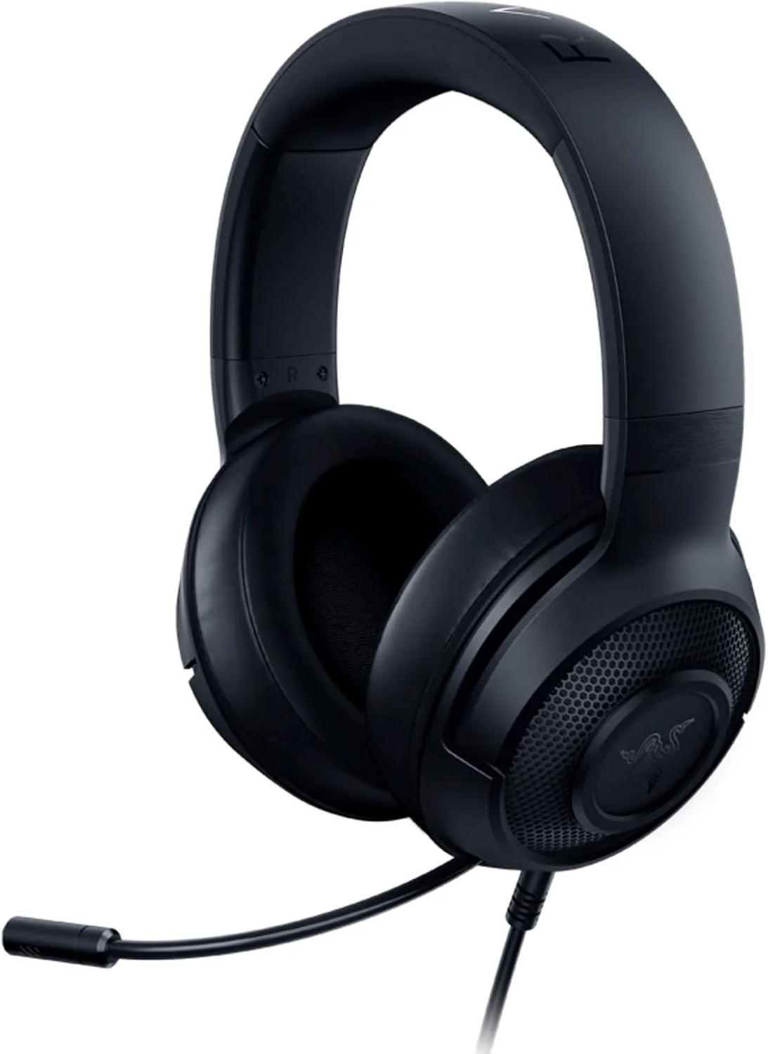 هدست گیمینگ فوق سبک Razer Kraken X: صدای فراگیر 7.1 - فریم آلومینیومی سبک وزن - میکروفون کاردیوئید خم شو - برای PC، PS4، PS5، Switch، Xbox One، Xbox Series X|S، موبایل - مشکی