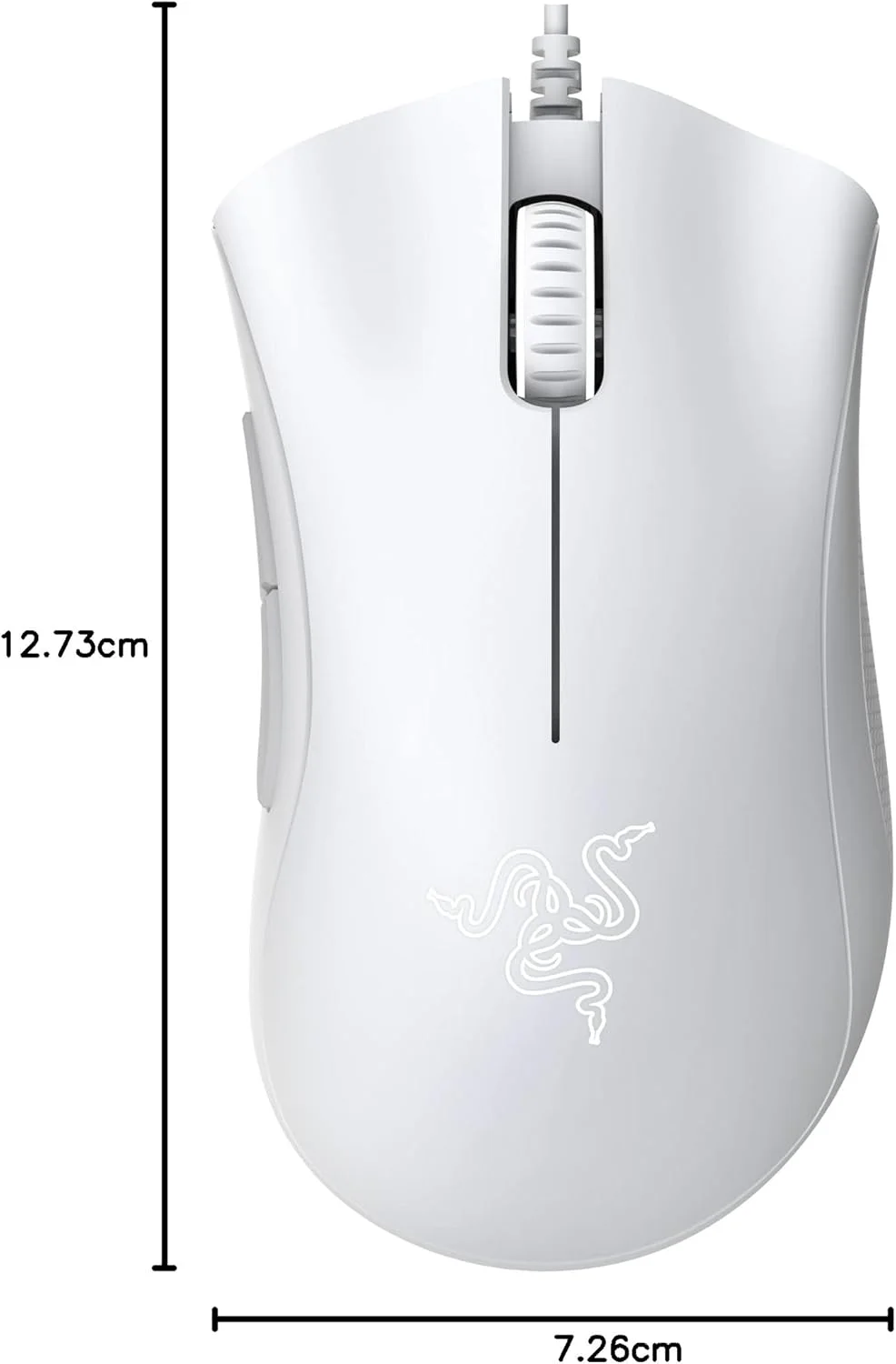 موس گیمینگ Razer DeathAdder Essential: سنسور اپتیکال 6400 DPI - 5 دکمه قابل برنامه ریزی - سوییچ های مکانیکی - گریپ های جانبی لاستیکی - سفید جیوه ای