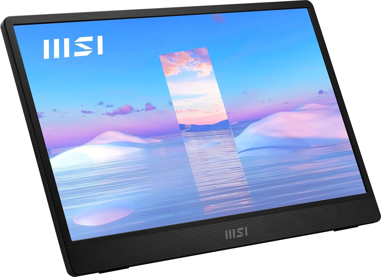 مانیتور قابل حمل MSI Pro MP161، 15.6 اینچ FHD IPS 1080p، USB Type-C، Mini-HDMI، بلندگوهای داخلی، مناسب برای PC، Mac، PS5، PS4، Xbox، موبایل، خاکستری متالیک