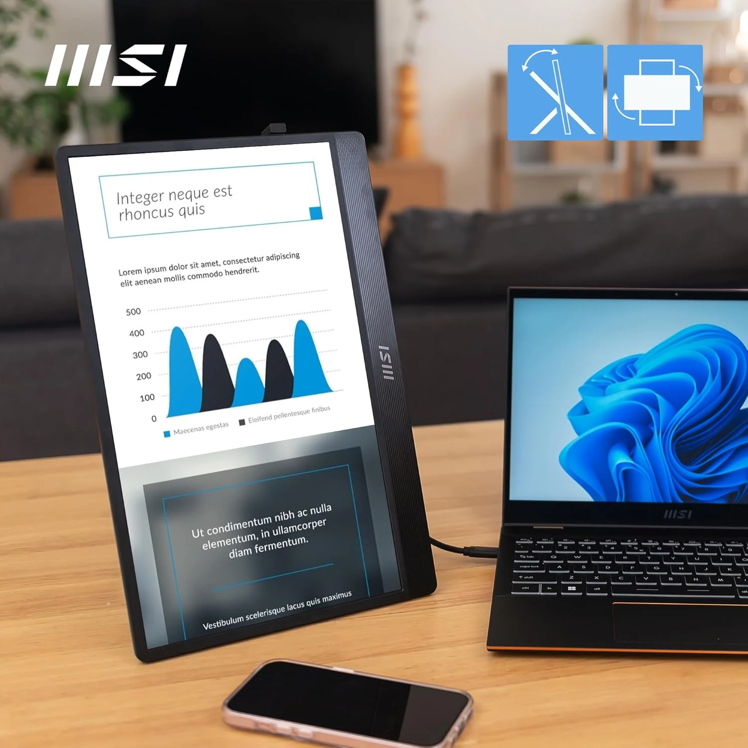 مانیتور قابل حمل MSI PRO MP161 E2U