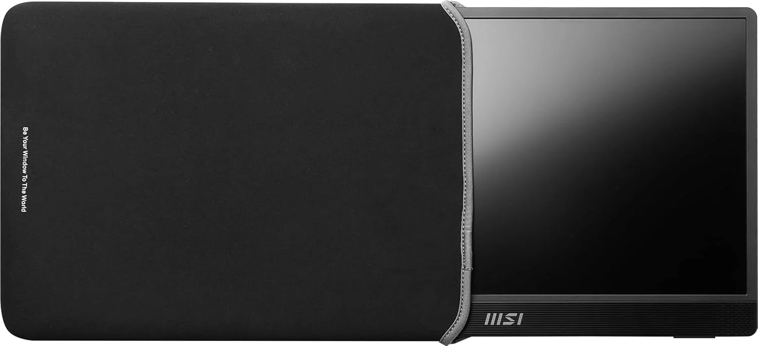 مانیتور قابل حمل MSI Pro MP161، 15.6 اینچ FHD IPS 1080p، USB Type-C، Mini-HDMI، بلندگوهای داخلی، مناسب برای PC، Mac، PS5، PS4، Xbox، موبایل، خاکستری متالیک