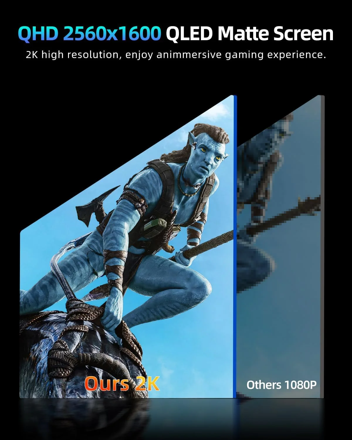 مانیتور گیمینگ قابل حمل UPERFECT 2K 144Hz، 18 اینچ، 2560x1600 QHD، پوشش 100% DCI-P3، مانیتور قابل حمل FreeSync HDR برای لپ تاپ با VESA و کیف، مانیتور دوم IPS مات بدون حاشیه و محافظ چشم برای کنسول بازی