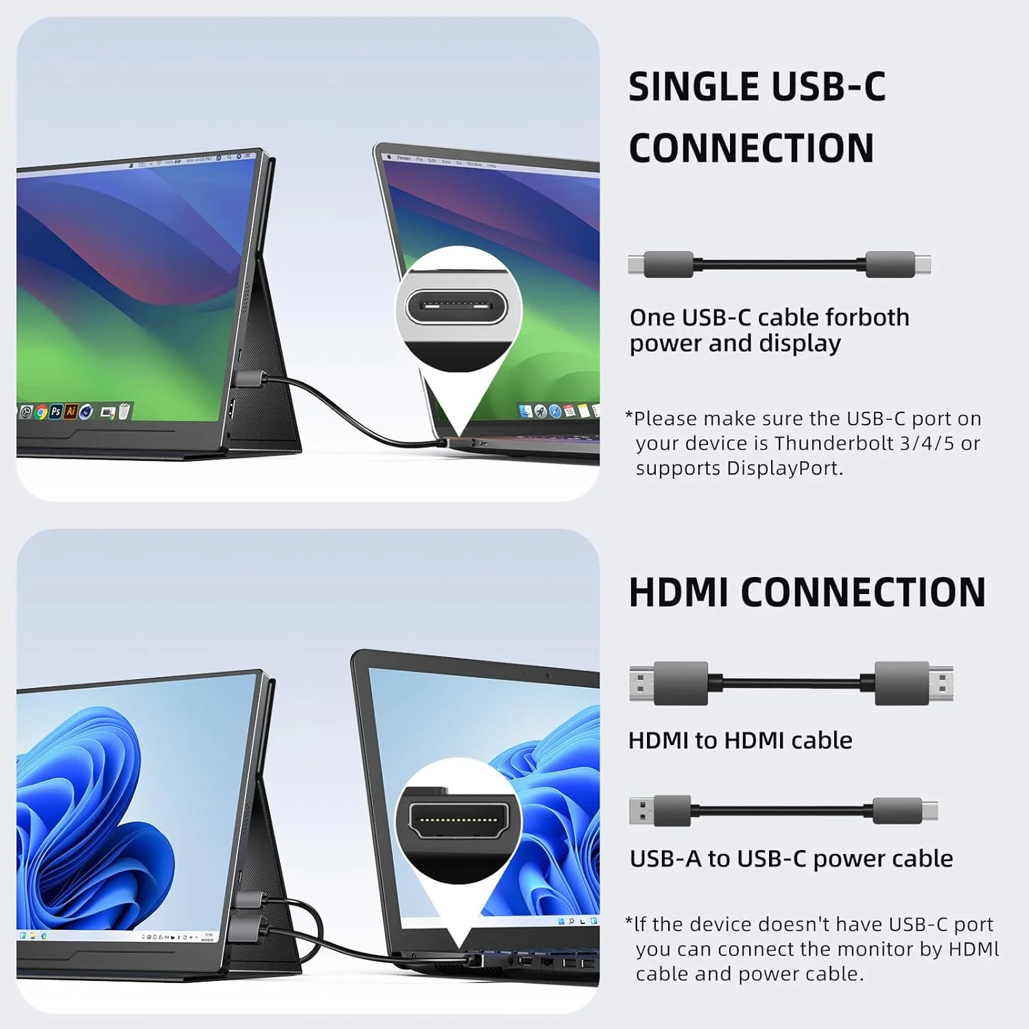 مانیتور قابل حمل UPERFECT 15.6 اینچی، مانیتور قابل حمل 1920x1080 Full HD IPS با HDMI USB C برای لپ تاپ، کامپیوتر، تلفن همراه، PS4/5، سوییچ با کیف محافظ سازگار با VESA مشکی مانیتور قابل حمل UPERFECT 15.6 اینچی، مانیتور قابل حمل 1920x1080 Full HD IPS با HDMI USB C برای لپ تاپ، کامپیوتر، تلفن همراه، PS4/5، سوییچ با کیف محافظ سازگار با VESA مشکی