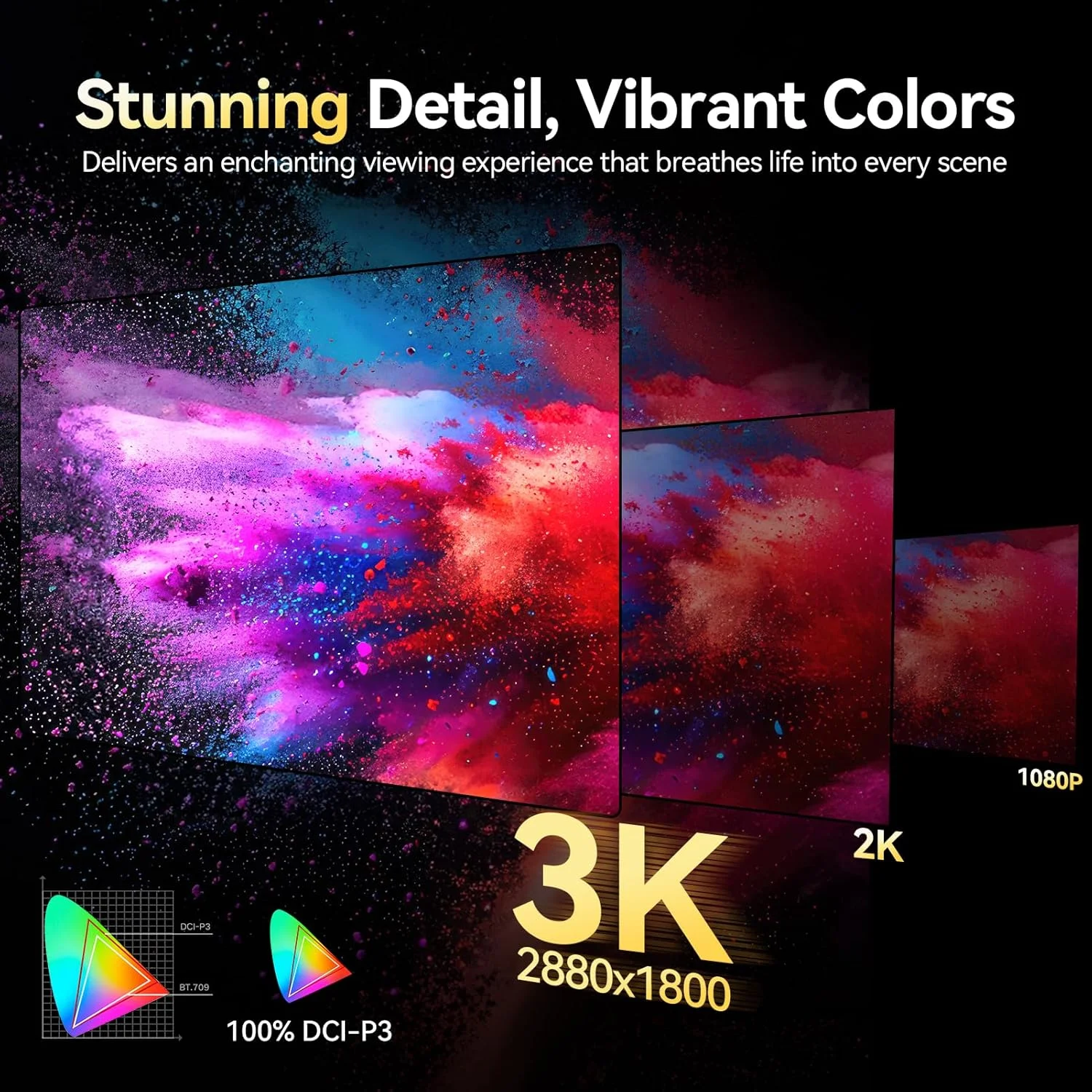 مانیتور پرتابل 16 اینچی UPERFECT، مانیتور OLED با رزولوشن 3K و نرخ نوسازی 120 هرتز، دارای پورت USB Type-C و Mini HDMI، دارای سوراخ VESA داخلی، صفحه نمایش خارجی با پوشش هوشمند برای لپ تاپ/PC/Mac/PS