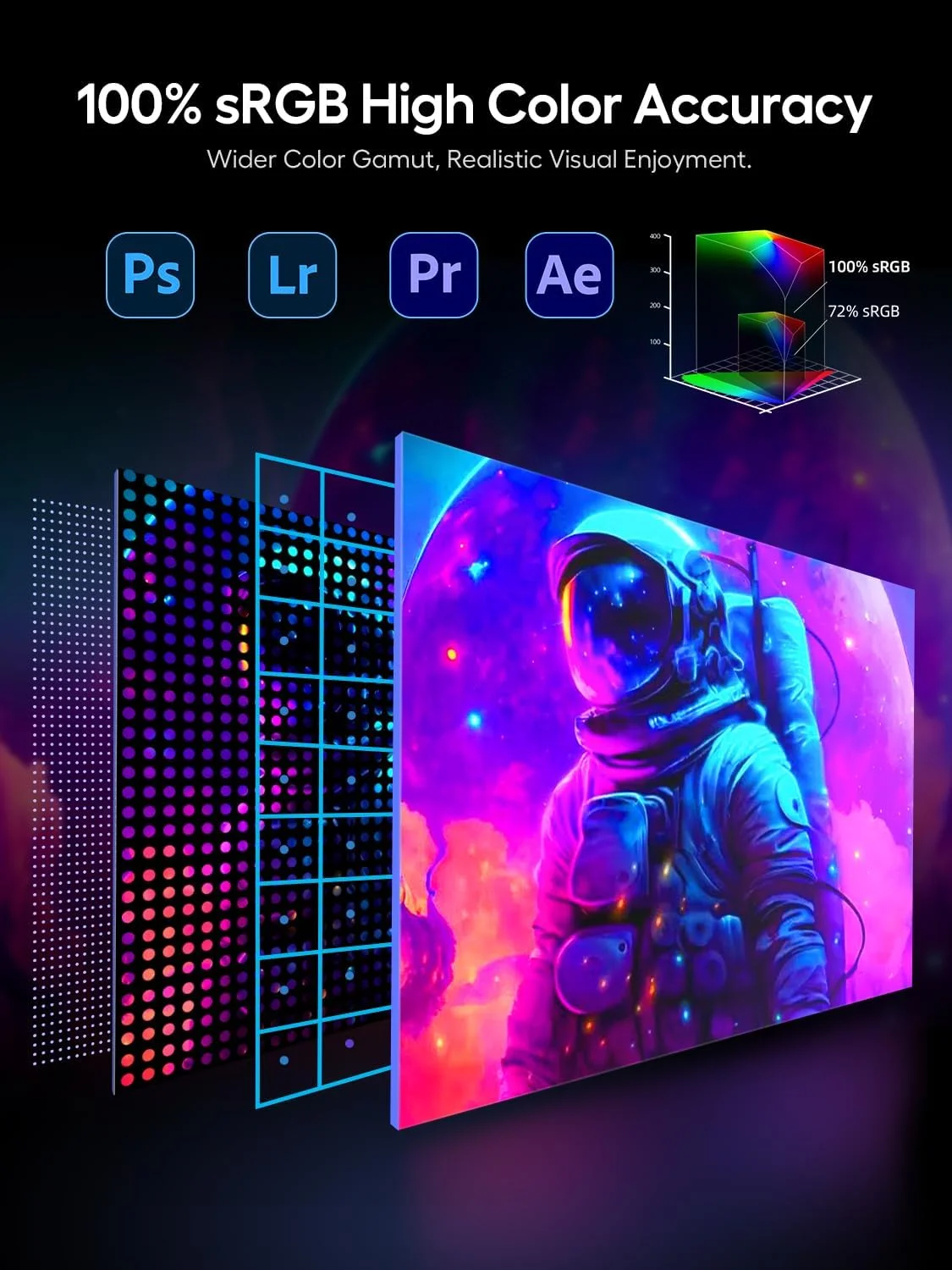 مانیتور قابل حمل 18.5 اینچی UPERFECT با نرخ 120 هرتز، صفحه نمایش مات IPS، کیفیت Full HD 1920x1080، پورت USB C Mini HDMI برای لپ تاپ، PC، سوییچ، PS4/5، Xbo، Raspb Pi، بدنه فلزی، قابلیت نصب VESA