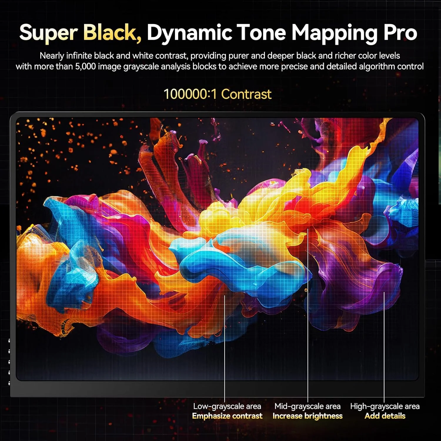 مانیتور پرتابل 16 اینچی UPERFECT، مانیتور OLED با رزولوشن 3K و نرخ نوسازی 120 هرتز، دارای پورت USB Type-C و Mini HDMI، دارای سوراخ VESA داخلی، صفحه نمایش خارجی با پوشش هوشمند برای لپ تاپ/PC/Mac/PS