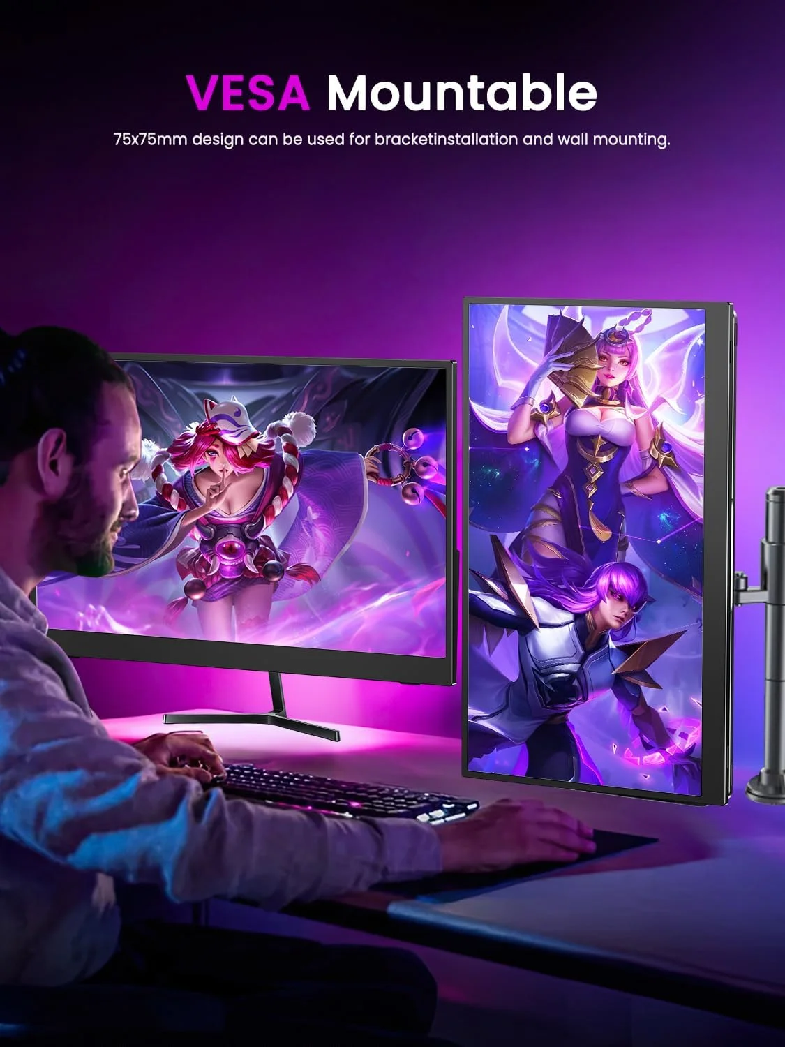 مانیتور پرتابل Uperfect مدل UGame J5 سایز 17.3 اینچ با رزولوشن 3840x2160 و نرخ بروزرسانی 60 هرتز