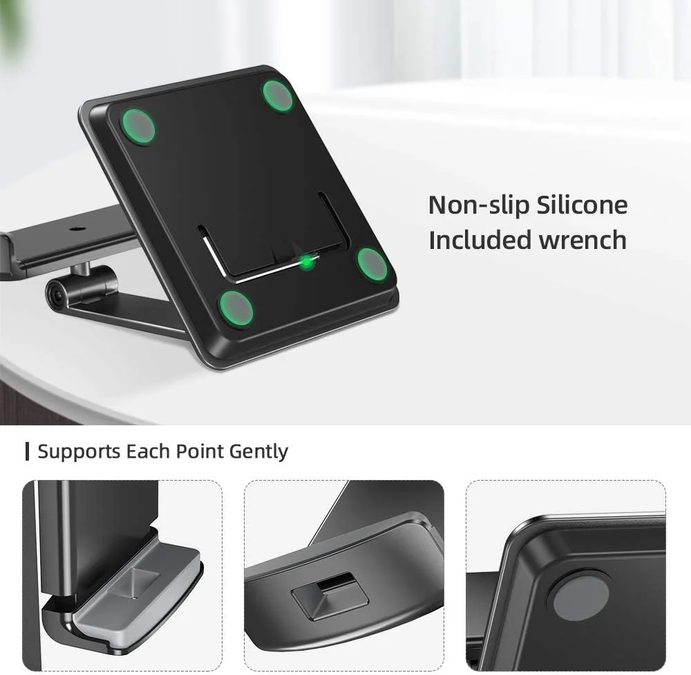 پایه مانیتور قابل حمل UPERFECT با ابعاد 5.9 تا 17.3 اینچ، براکت چرخان 360 درجه قابل تنظیم، گیره شیب دار 180 درجه، پایه آلومینیومی سنگین برای پد/تبلت، هدیه برای آقایان