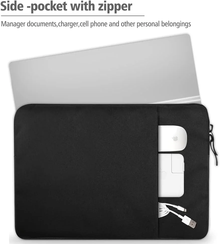 کیف آستینی لپ تاپ 10.1 اینچی UPERFECT برای مانیتور قابل حمل 10.1 اینچی آیپد، پلی استر، سبک عمودی با جیب