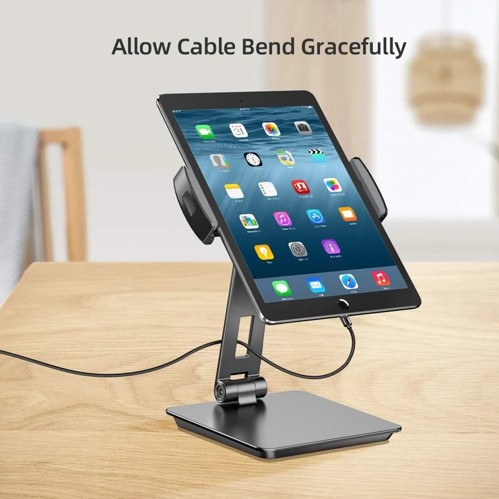 پایه مانیتور قابل حمل UPERFECT با ابعاد 5.9 تا 17.3 اینچ، براکت چرخان 360 درجه قابل تنظیم، گیره شیب دار 180 درجه، پایه آلومینیومی سنگین برای پد/تبلت، هدیه برای آقایان