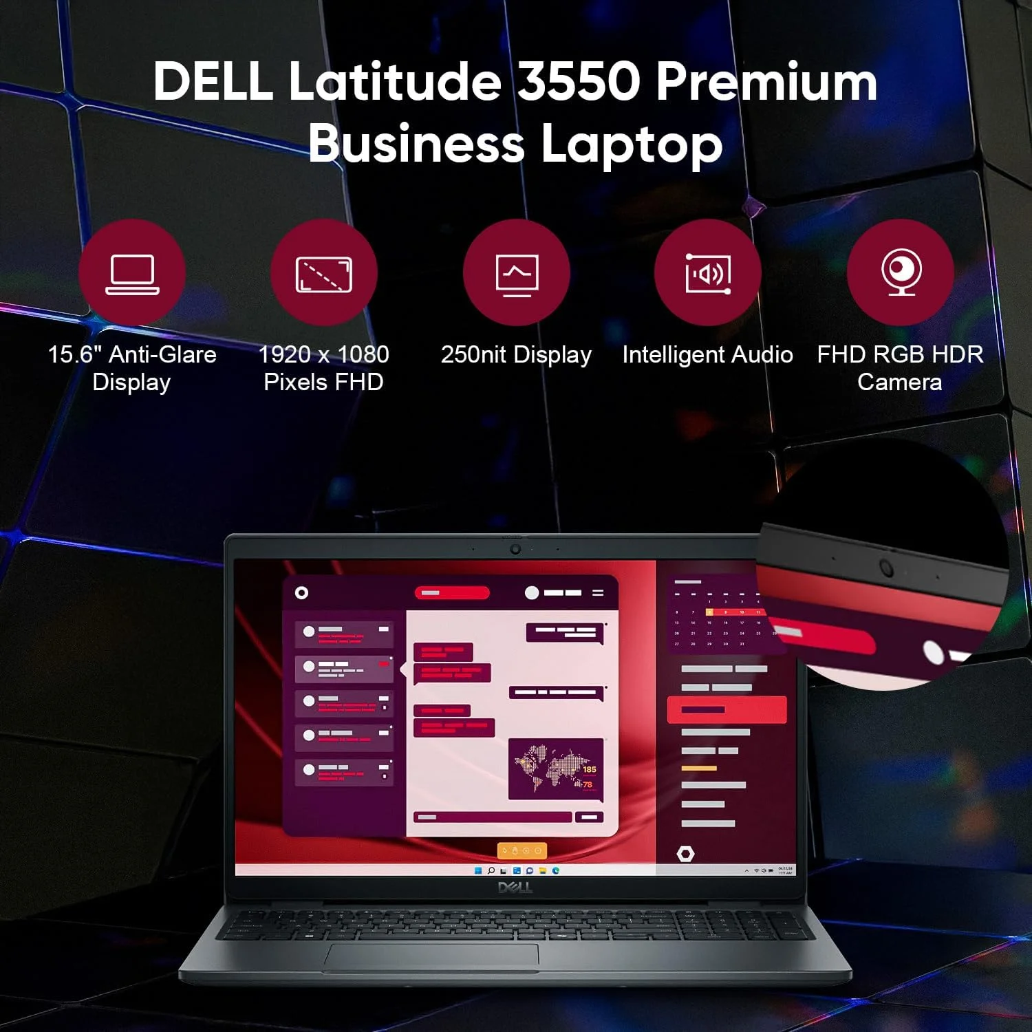 لپ تاپ تجاری دل Latitude 5550 با صفحه نمایش 15.6 اینچی FHD، پردازنده Intel Ultra 5 135U (بهتر از i7-1355U)، رم 32 گیگابایتی DDR5، حافظه SSD 1 ترابایتی، WiFi 6، بلوتوث 5.3، صفحه کلید با نور پس زمینه، حسگر اثر انگشت، ویندوز 11 پرو لپ تاپ تجاری دل Latitude 5550 با صفحه نمایش 15.6 اینچی FHD، پردازنده Intel Ultra 5 135U (بهتر از i7-1355U)، رم 32 گیگابایتی DDR5، حافظه SSD 1 ترابایتی، WiFi 6، بلوتوث 5.3، صفحه کلید با نور پس زمینه، حسگر اثر انگشت، ویندوز 11 پرو