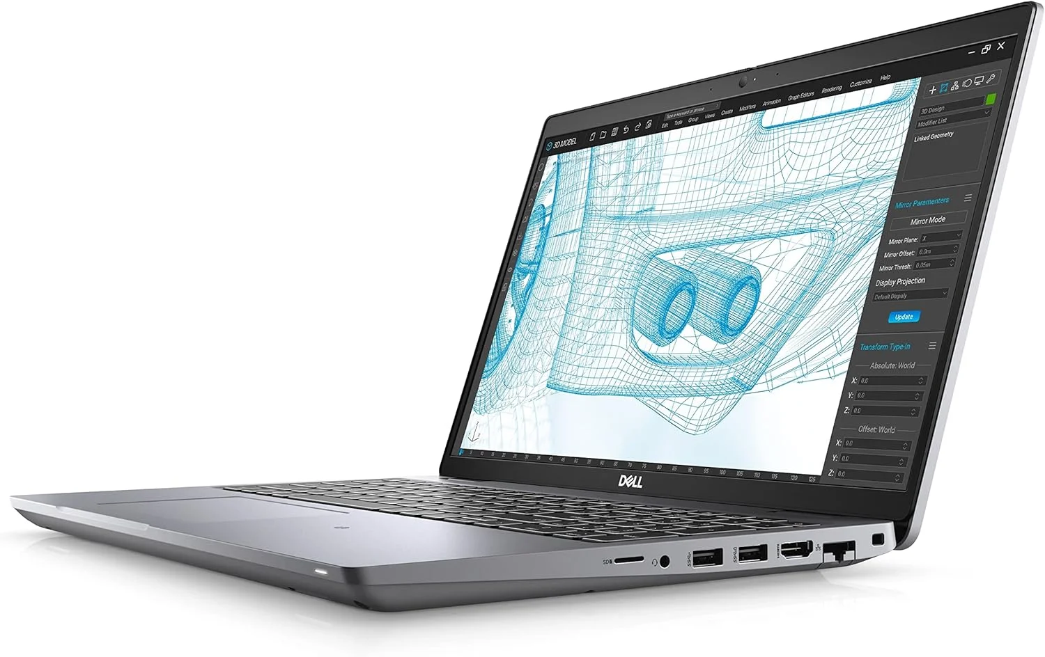 لپ تاپ ورک استیشن Dell Precision 3561 | صفحه نمایش 15.6 اینچی 1920x1080 FHD | پردازنده Core i7-11800H - هارد درایو 512 گیگابایتی SSD - رم 32 گیگابایتی - کارت گرافیک Nvidia T1200 | 8 هسته @ 4.6 گیگاهرتز - 4 گیگابایت GDDR6 Win 10 Pro نقره ای
