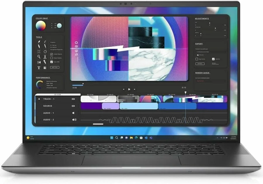 ایستگاه کاری موبایل 16 اینچی Dell Precision 5000 5680 - Full HD Plus - Intel Core i9 نسل سیزدهم i9-13900H - 32 گیگابایت رم - 1 ترابایت SSD - خاکستری تیتانیومی آنودایز شده