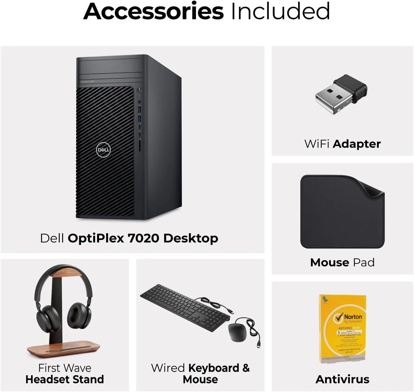 کامپیوتر رومیزی ورک استیشن Dell Precision 3680، نسل 14 اینتل i7-14700، رم 32 گیگابایت، SSD 1 ترابایت، ویندوز 11 پرو (شامل پایه هدست First Wave + USB Wifi + ماوس سیمی + کیبورد + ماوس پد + آنتی ویروس)