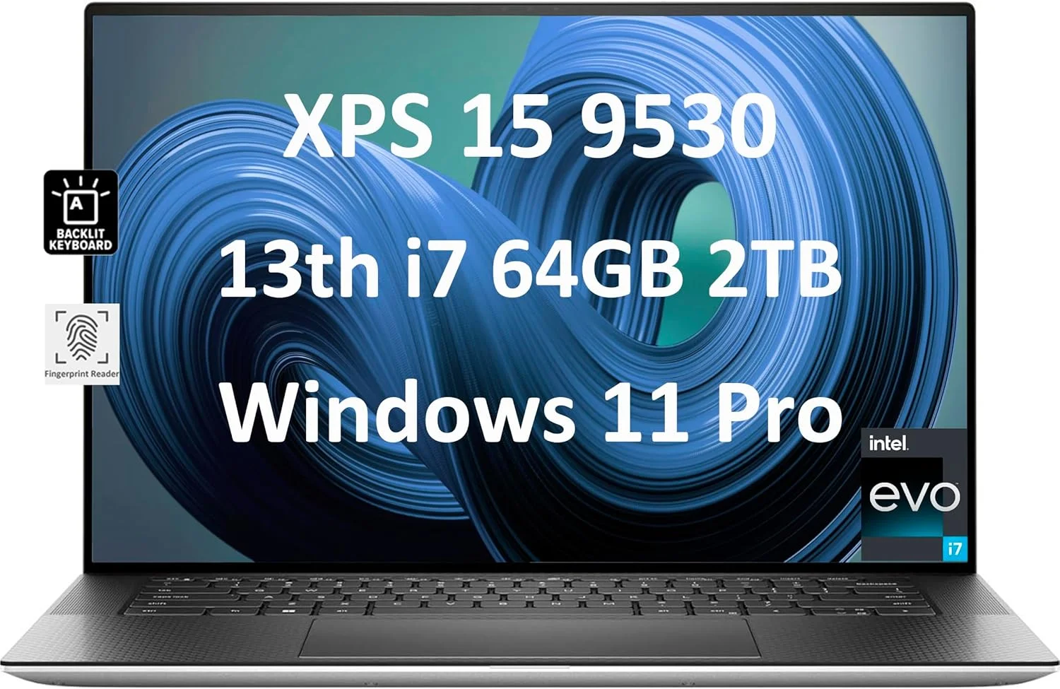 لپ تاپ تجاری دل XPS 15 9520 با صفحه نمایش لمسی 15.6 اینچی 4K OLED (3456 x 2160)، پردازنده Intel 14 هسته ای i7-12700H، رم 32 گیگابایتی DDR5، حافظه SSD 1 ترابایتی PCIe، کارت گرافیک RTX 3050 Ti، نور پس زمینه، حسگر اثر انگشت، Thunderbolt 4 و ویندوز 11 هوم