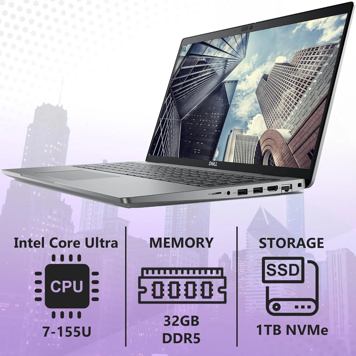 لپ تاپ تجاری دل Latitude 5550، صفحه نمایش 15.6 اینچی FHD، پردازنده Intel Ultra 7-155U (بهتر از i7-1355U)، رم 32 گیگابایتی DDR5، حافظه 1 ترابایتی NVMe، Wi-Fi 6E، بلوتوث، کیبورد با نور پس زمینه، وب کم HD، RJ-45، ویندوز 11 پرو لپ تاپ تجاری دل Latitude 5550، صفحه نمایش 15.6 اینچی FHD، پردازنده Intel Ultra 7-155U (بهتر از i7-1355U)، رم 32 گیگابایتی DDR5، حافظه 1 ترابایتی NVMe، Wi-Fi 6E، بلوتوث، کیبورد با نور پس زمینه، وب کم HD، RJ-45، ویندوز 11 پرو