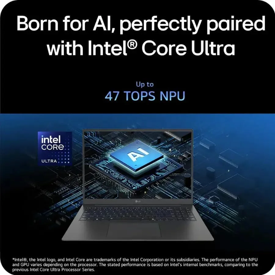 لپ تاپ 17 اینچی لمسی LG gram - پردازنده Intel Core Ultra 7-155H - ویندوز 11 پرو - صفحه نمایش بزرگ 17.3 اینچی WQXGA - صفحه کلید با نور پس زمینه - 32 گیگابایت رم DDR5 - 2 ترابایت SSD PCIe - Intel EVO - سبک وزن - کامپیوتر هوش مصنوعی 2024