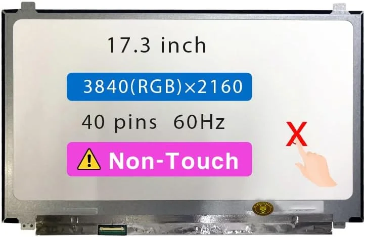 صفحه نمایش جایگزین 17.3 اینچی برای Dell Precision 17 7710 7720 7730 7740 P29E P29E002 P34E P34E001 P34E002 UHD 4K 3840X2160 40 پین LCD پنل نمایشگر غیر لمسی