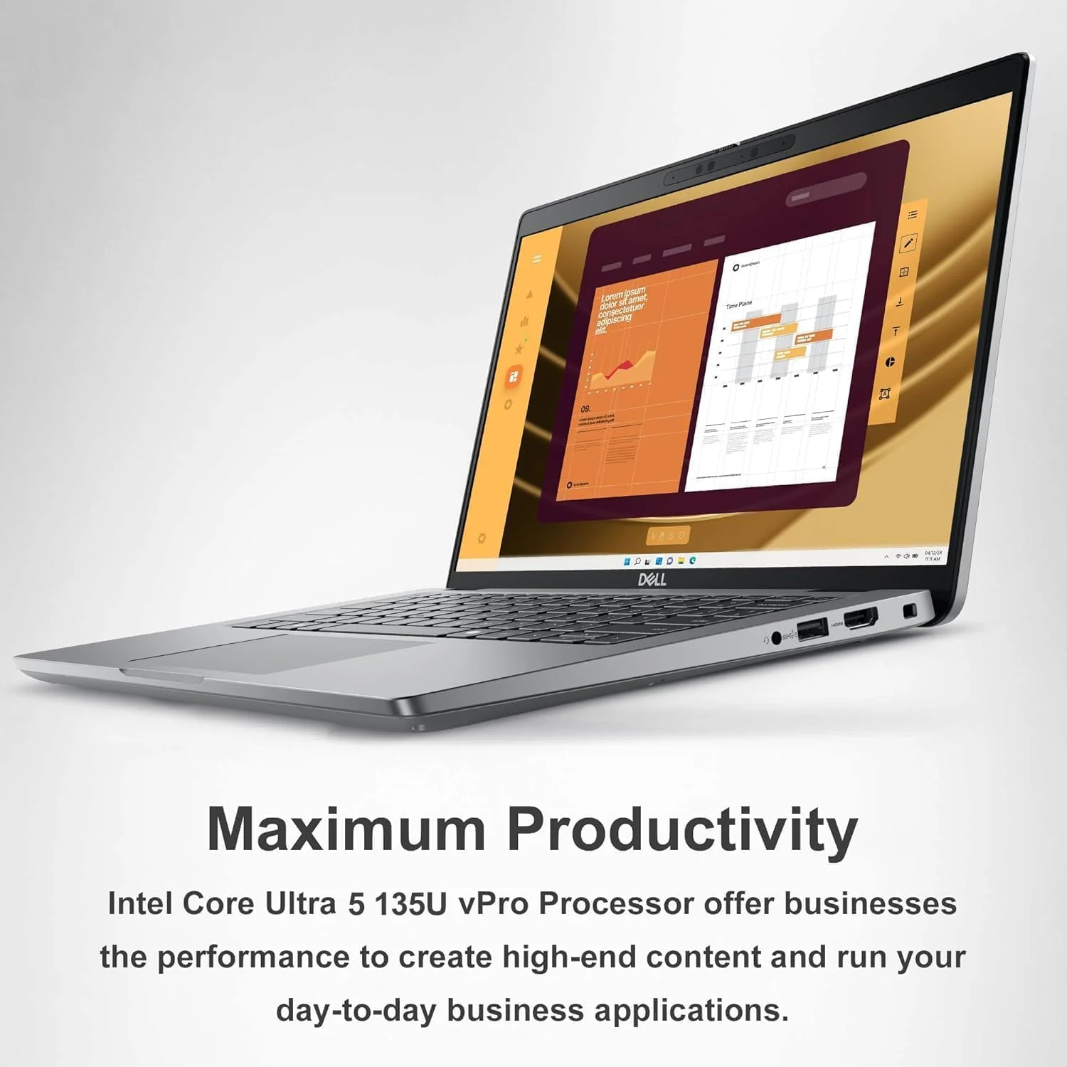 لپ تاپ تجاری Dell Latitude 5450 (صفحه نمایش لمسی 14 اینچی FHD، پردازنده 12 هسته ای Intel Ultra 5 135U vPro (> i7-1355U)، رم 32 گیگابایتی DDR5، SSD 1 ترابایتی)، نور پس زمینه، وب کم IR، 2 پورت Thunderbolt 4، اترنت، ویندوز 11 پرو، کامپیوتر هوش مصنوعی 2025