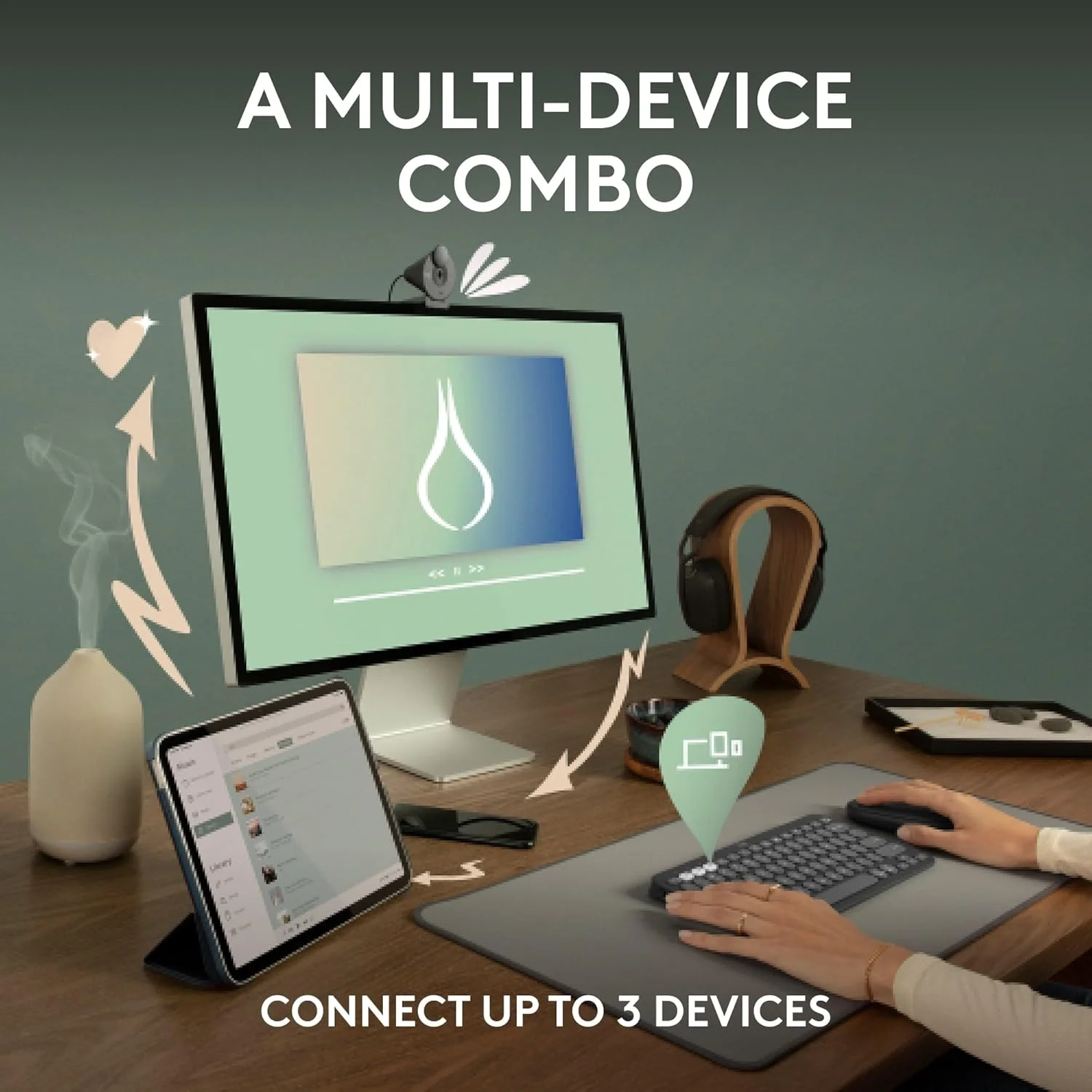 ست کیبورد و ماوس بیسیم لاجیتک Pebble 2، بیصدا و قابل حمل، قابل تنظیم، Logi Bolt، بلوتوث، Easy-Switch برای ویندوز، macOS، iPadOS، Chrome، طرحبندی ARA - گرافیت ست کیبورد و ماوس بیسیم لاجیتک Pebble 2، بیصدا و قابل حمل، قابل تنظیم، Logi Bolt، بلوتوث، Easy-Switch برای ویندوز، macOS، iPadOS، Chrome، طرحبندی ARA - گرافیت