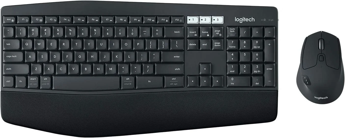 ست کیبورد و ماوس بی‌سیم چند دستگاهه لاجیتک مدل Mk850، بلوتوث 2.4 گیگاهرتز، فریم کلید و ماوس منحنی، 12 کلید قابل برنامه‌ریزی، عمر باتری 3 ساله، PC/Mac، بین‌المللی، عربی