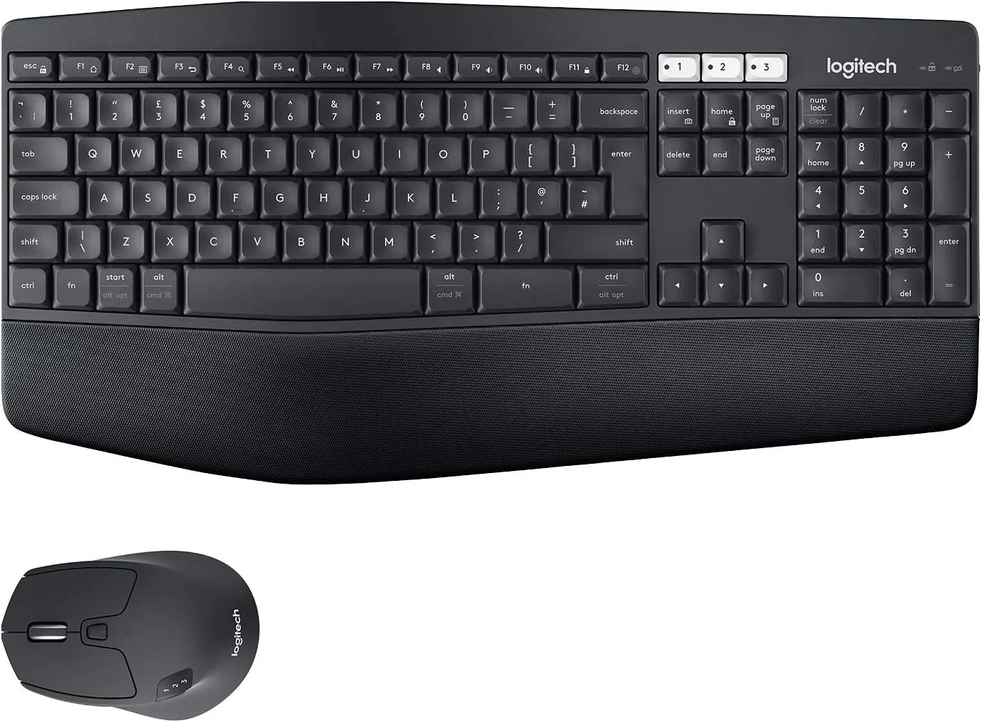 ست کیبورد و ماوس بی‌سیم چند دستگاهه لاجیتک مدل Mk850، بلوتوث 2.4 گیگاهرتز، فریم کلید و ماوس منحنی، 12 کلید قابل برنامه‌ریزی، عمر باتری 3 ساله، PC/Mac، بین‌المللی، عربی
