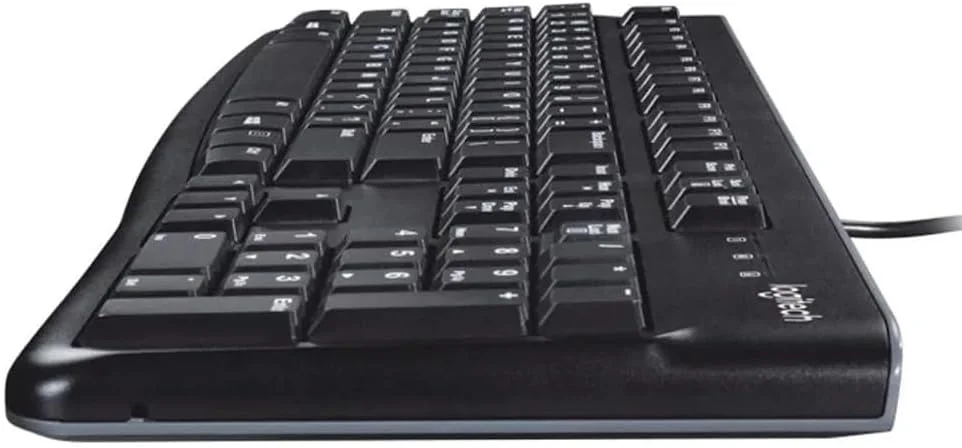 کیبورد سیم دار تجاری Logitech K120، طرح بندی QWERTY US International - مشکی