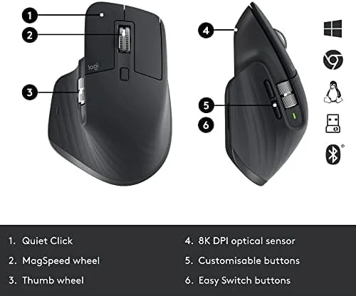 ست کیبورد و ماوس بیسیم لاجیتک MX Keys Combo for Business | Gen 2، کیبورد سایز کامل و ماوس بیسیم، با استراحتگاه مچ دست کیبورد، بلوتوث، Logi Bolt، کلیکهای بیصدا، سازگار با Windows/Mac/Chrome/Linux - Graphite ست کیبورد و ماوس بیسیم لاجیتک MX Keys Combo for Business | Gen 2، کیبورد سایز کامل و ماوس بیسیم، با استراحتگاه مچ دست کیبورد، بلوتوث، Logi Bolt، کلیکهای بیصدا، سازگار با Windows/Mac/Chrome/Linux - Graphite