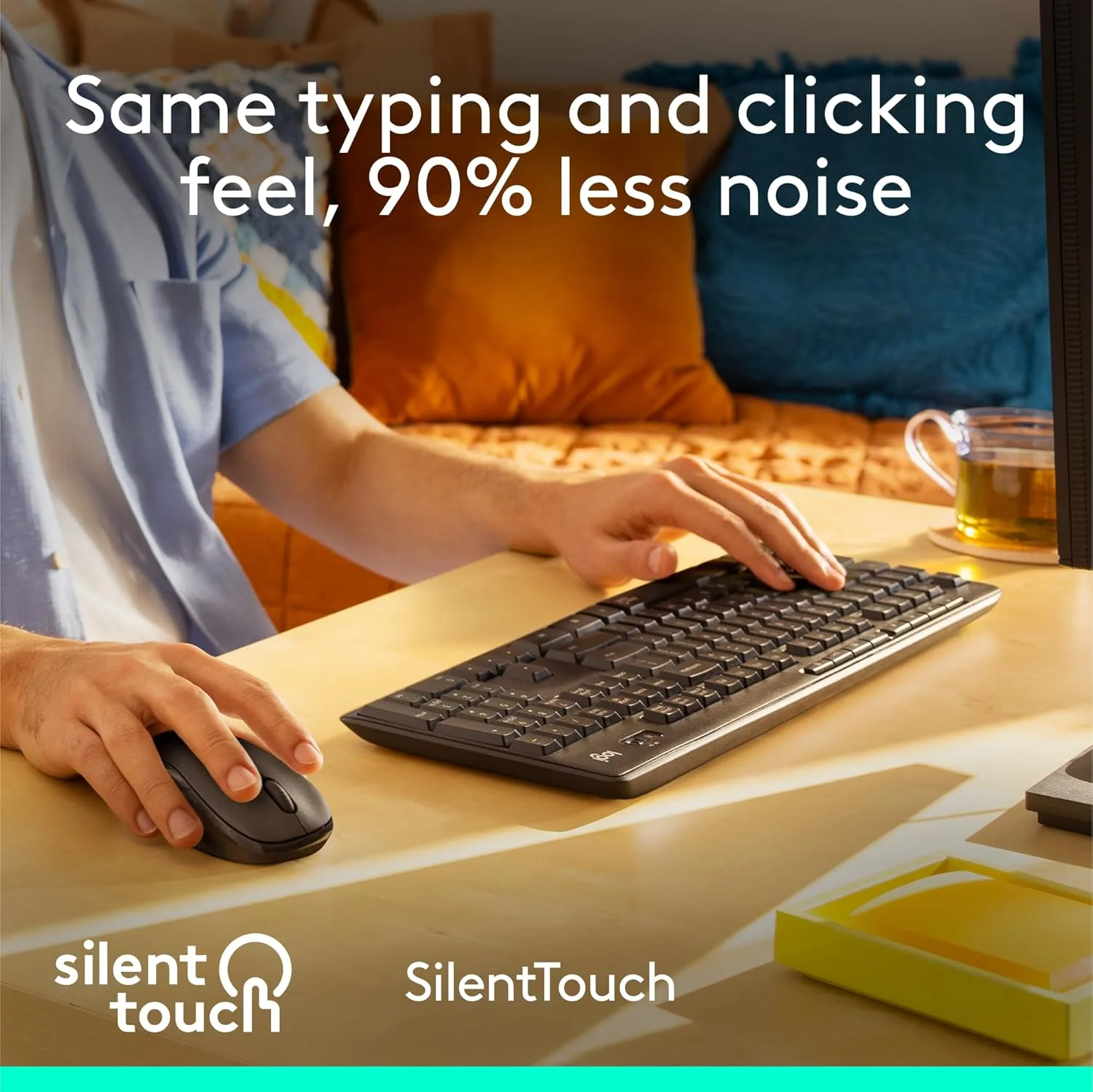 مجموعه کیبورد و ماوس بیسیم لاجیتک MK295 - فناوری SilentTouch، صفحه کلید شماره کامل، دکمههای میانبر، گیرنده USB نانو، 90٪ صدای کمتر - مشکی مجموعه کیبورد و ماوس بیسیم لاجیتک MK295 - فناوری SilentTouch، صفحه کلید شماره کامل، دکمههای میانبر، گیرنده USB نانو، 90٪ صدای کمتر - مشکی