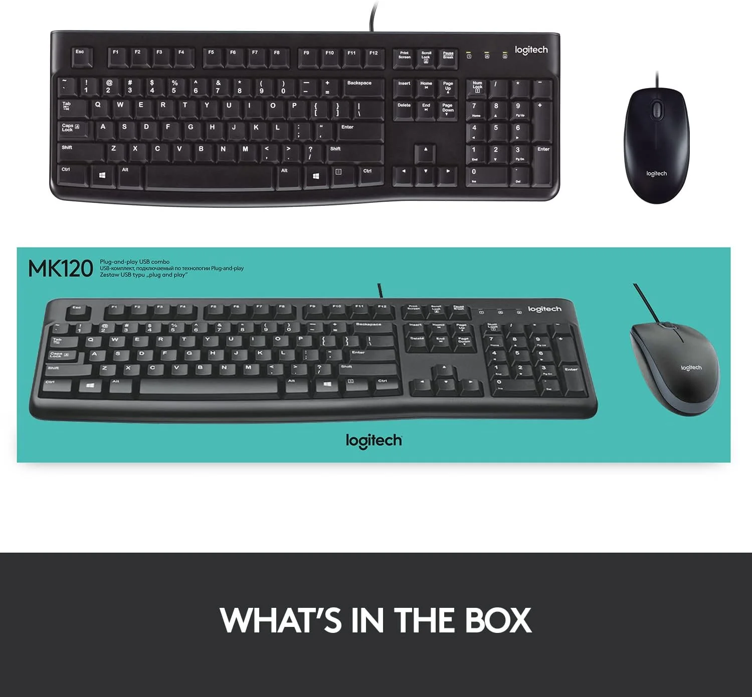 کیبورد و ماوس سیم دار Logitech MK120 برای ویندوز، ماوس اپتیکال سیم دار، اتصال USB Plug and Play، اندازه کامل، PC/لپ تاپ، طرح بندی انگلیسی/عربی مشکی، 920-002546 کیبورد و ماوس سیم دار Logitech MK120 برای ویندوز، ماوس اپتیکال سیم دار، اتصال USB Plug and Play، اندازه کامل، PC/لپ تاپ، طرح بندی انگلیسی/عربی مشکی، 920-002546