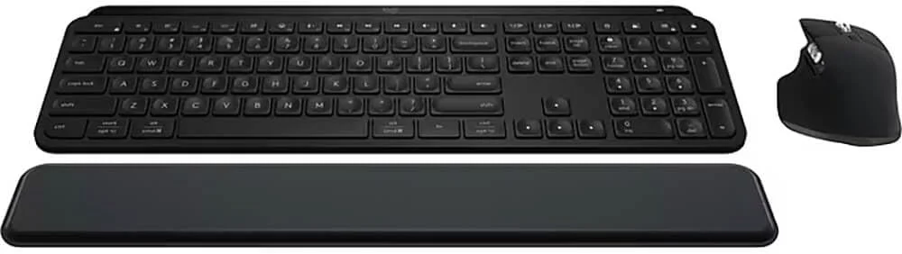 مجموعه Logitech MX Keys S - کیبورد و ماوس بی‌سیم با کارایی بالا به همراه استراحتگاه مچ دست