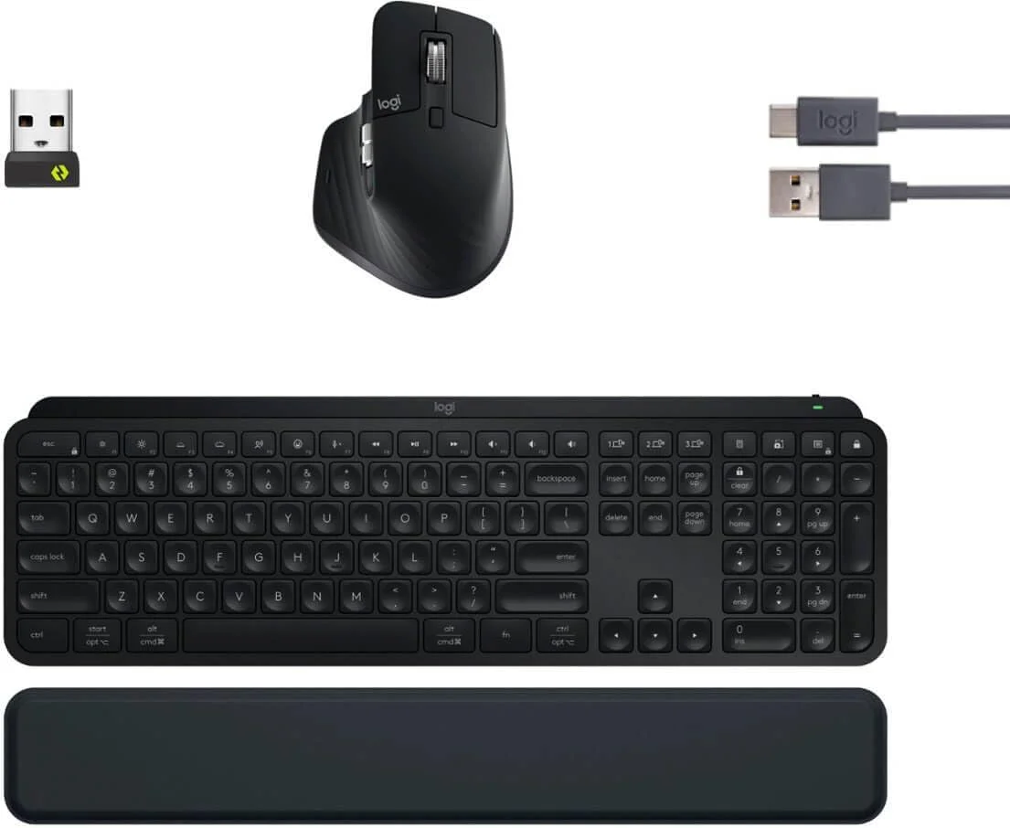 مجموعه Logitech MX Keys S - کیبورد و ماوس بیسیم با کارایی بالا به همراه استراحتگاه مچ دست مجموعه Logitech MX Keys S - کیبورد و ماوس بیسیم با کارایی بالا به همراه استراحتگاه مچ دست