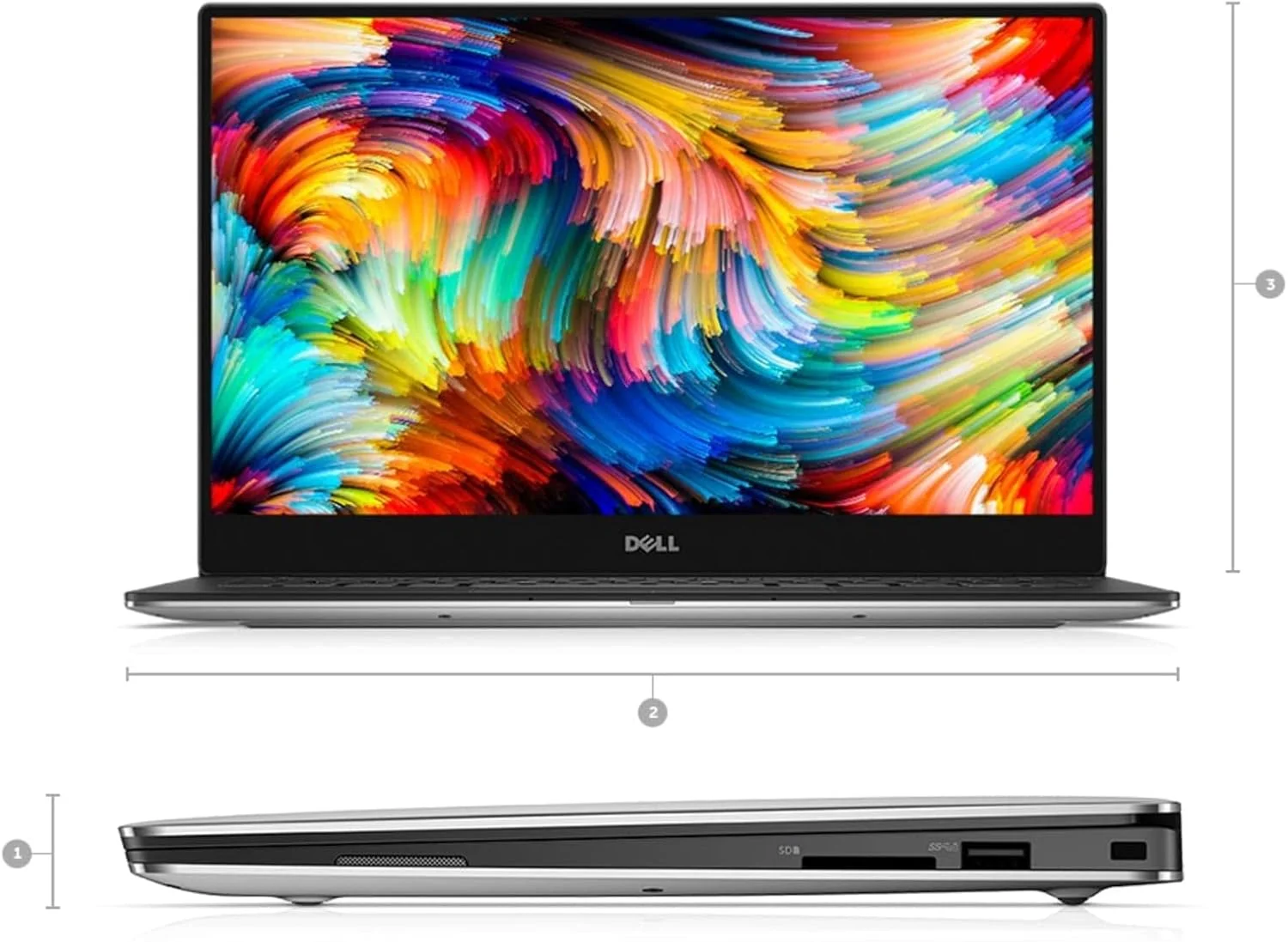 لپ تاپ دل XPS 13 9360 (بازسازی شده) (2017) | 13.3 اینچ FHD | Core i5 - 256GB SSD - 8GB RAM | 2 هسته @ 3.1 گیگاهرتز ارتقا یافته به Win 10 Pro
