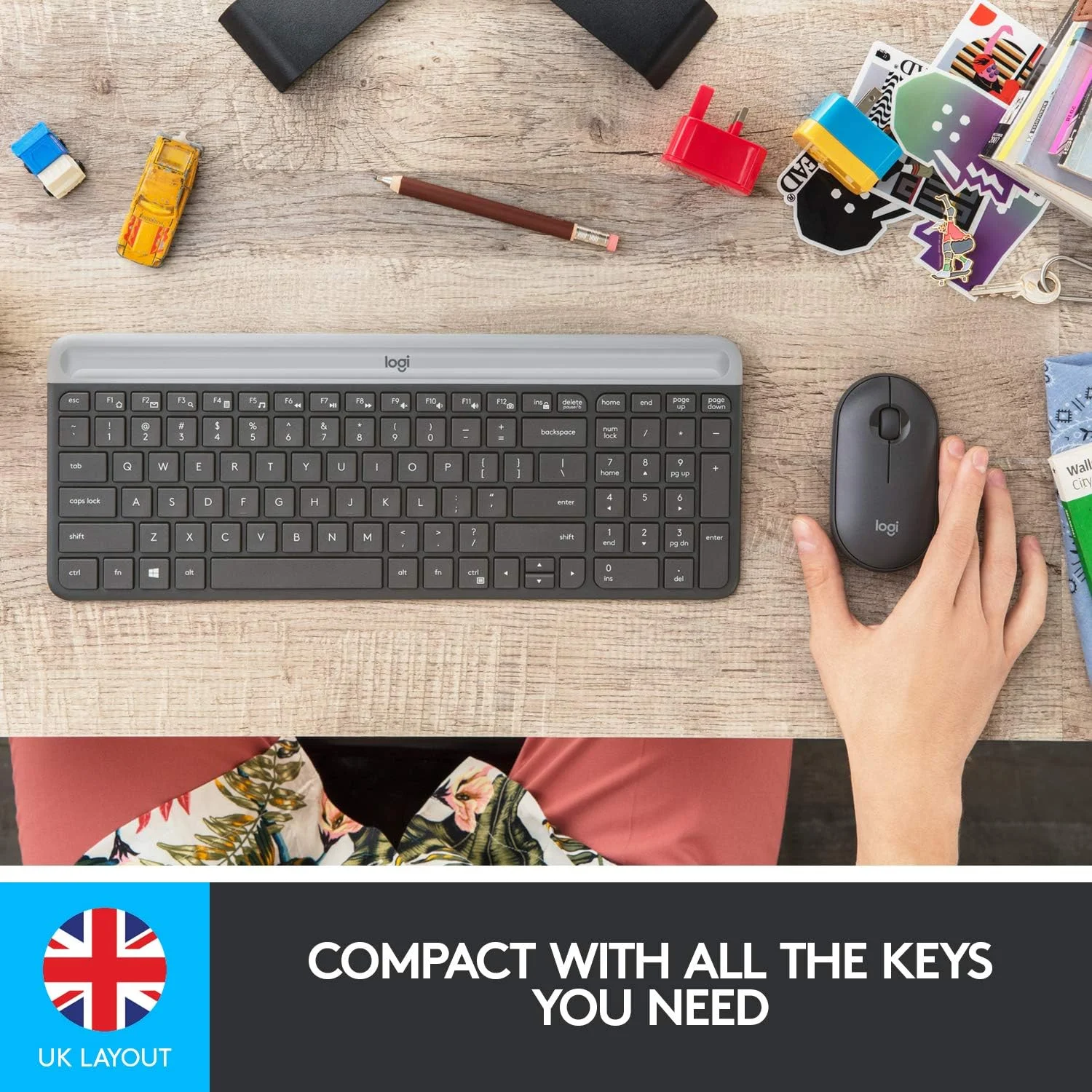 ست کیبورد و ماوس بیسیم باریک لاجیتک MK470 برای ویندوز، گیرنده USB یکپارچه 2.4 گیگاهرتز، کم ارتفاع، بیصدا، عمر باتری طولانی، ماوس اپتیکال، PC/لپتاپ، طرحبندی QWERTY UK - مشکی ست کیبورد و ماوس بیسیم باریک لاجیتک MK470 برای ویندوز، گیرنده USB یکپارچه 2.4 گیگاهرتز، کم ارتفاع، بیصدا، عمر باتری طولانی، ماوس اپتیکال، PC/لپتاپ، طرحبندی QWERTY UK - مشکی