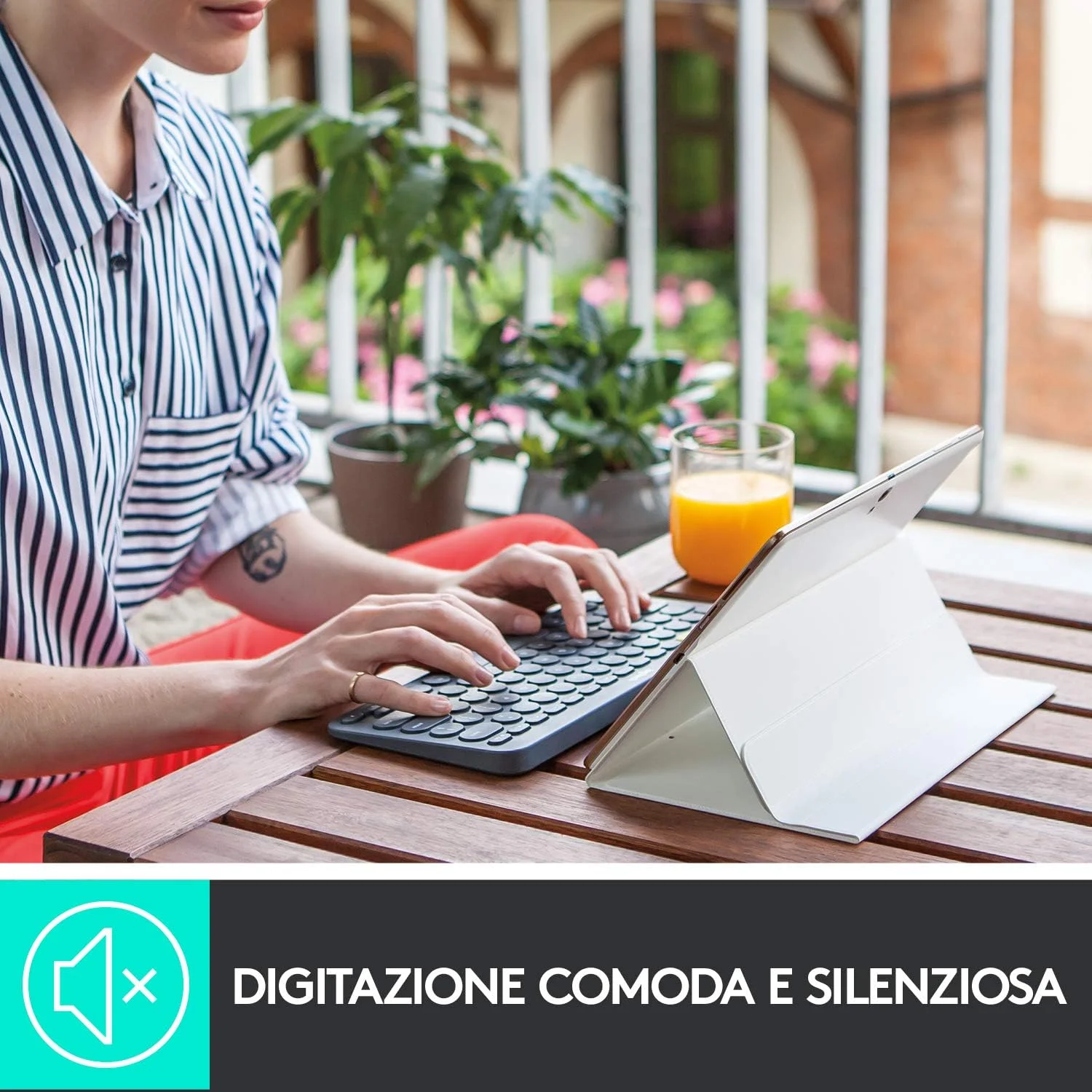 کیبورد بی سیم چند دستگاهی لاجیتک K380، طرح بندی ایتالیایی QWERTY - مشکی