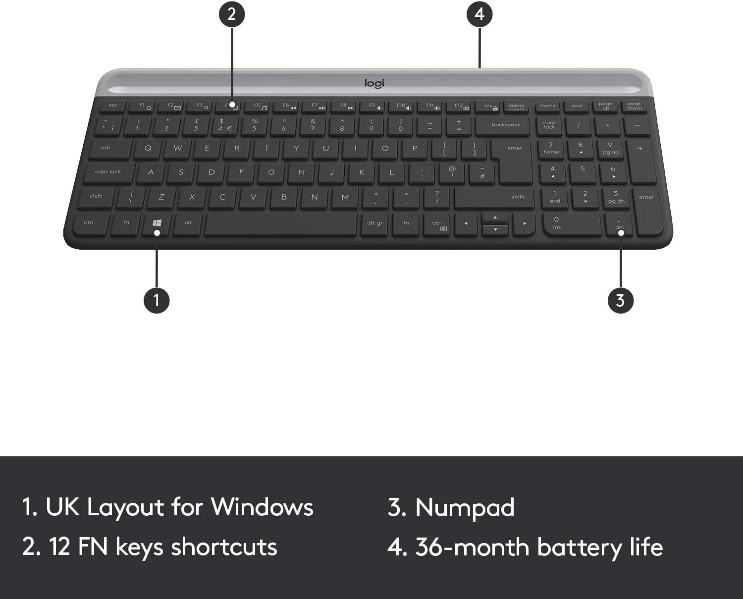 ست کیبورد و ماوس بیسیم باریک لاجیتک MK470 برای ویندوز، گیرنده USB یکپارچه 2.4 گیگاهرتز، کم ارتفاع، بیصدا، عمر باتری طولانی، ماوس اپتیکال، PC/لپتاپ، طرحبندی QWERTY UK - مشکی ست کیبورد و ماوس بیسیم باریک لاجیتک MK470 برای ویندوز، گیرنده USB یکپارچه 2.4 گیگاهرتز، کم ارتفاع، بیصدا، عمر باتری طولانی، ماوس اپتیکال، PC/لپتاپ، طرحبندی QWERTY UK - مشکی
