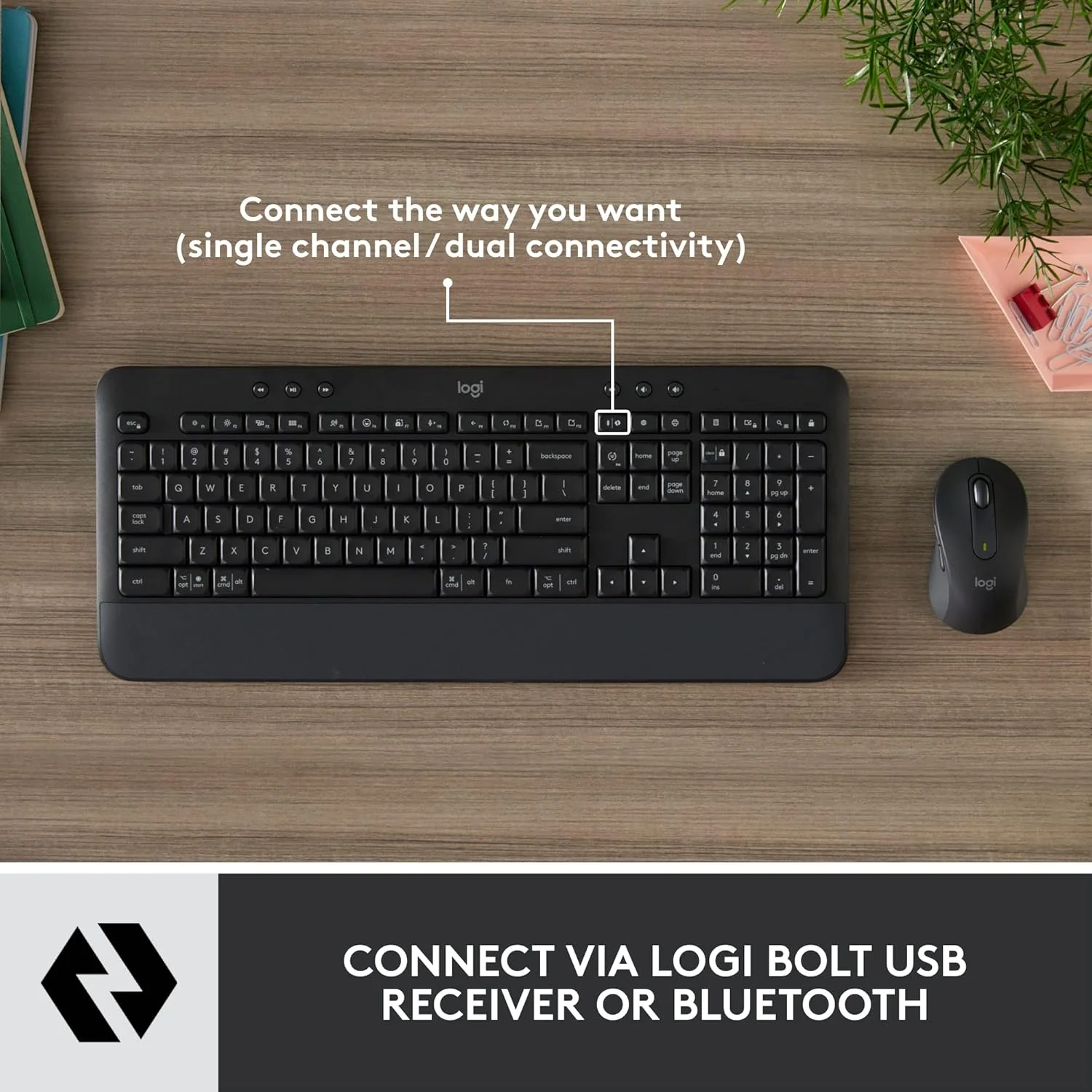 مجموعه Logitech Signature MK650 برای کسب و کار، ماوس و کیبورد بی سیم، Logi Bolt، بلوتوث، SmartWheel، دارای گواهی جهانی، Windows/Mac/Chrome/Linux - Graphite مجموعه Logitech Signature MK650 برای کسب و کار، ماوس و کیبورد بی سیم، Logi Bolt، بلوتوث، SmartWheel، دارای گواهی جهانی، Windows/Mac/Chrome/Linux - Graphite