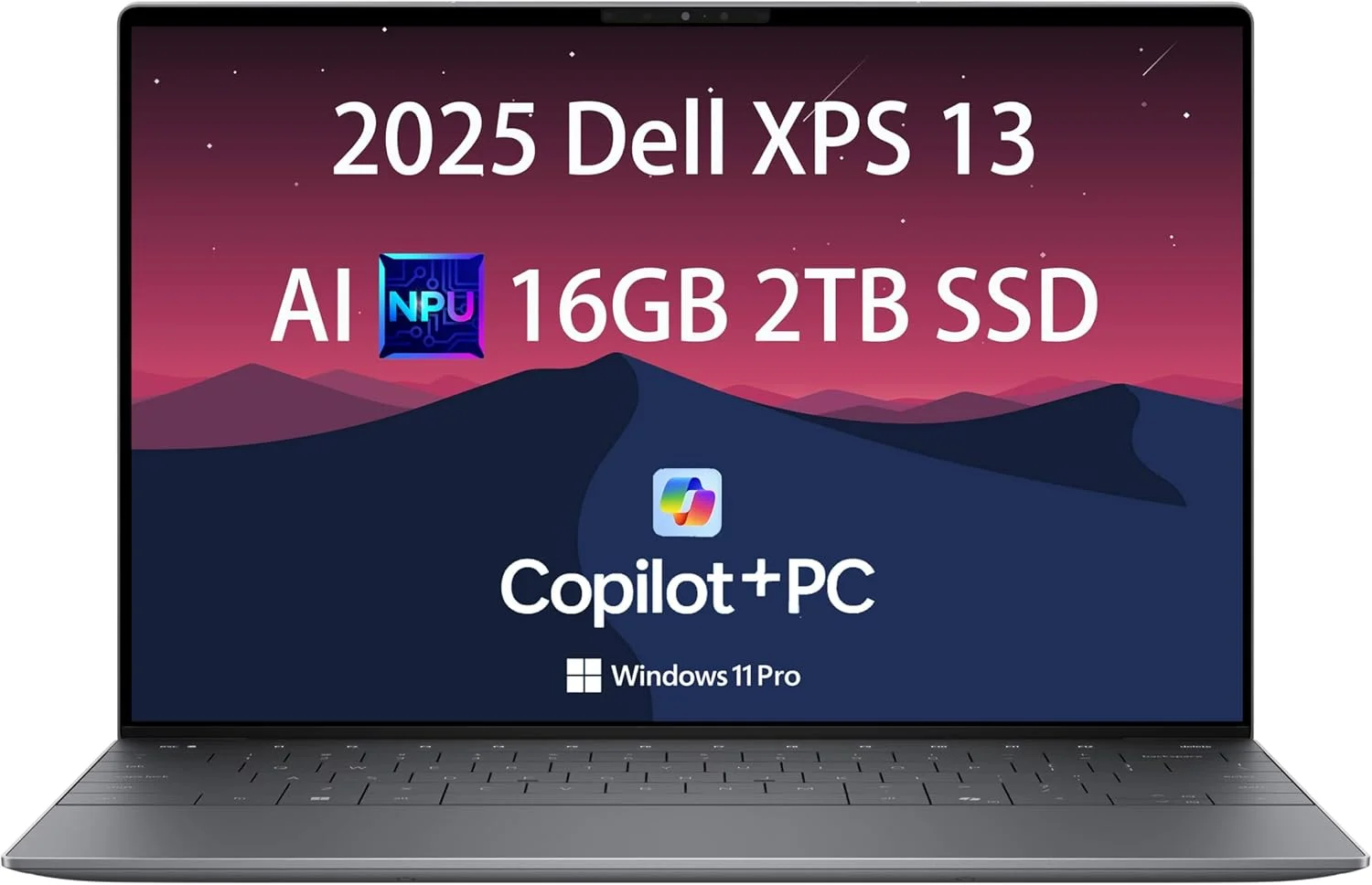 لپ تاپ Dell XPS 13 9345 مدل 2025، کامپیوتر هوش مصنوعی Copilot+ (صفحه نمایش 13.4 اینچی FHD+ 120 هرتز، Snapdragon X Plus (> Intel i7-1355U)، رم 16 گیگابایتی 8448MT/s، حافظه SSD 2 ترابایتی)، باریک و سبک، عمر باتری 27 ساعته، وب کم IR، Wi-Fi 7، ویندوز 11 پرو