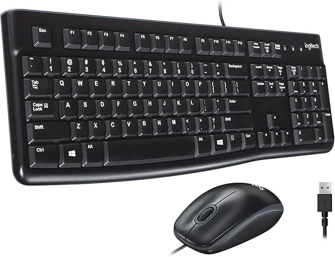 ست موس و کیبورد لاجیتک MK120 مناسب کامپیوتر و لپ تاپ - مشکی