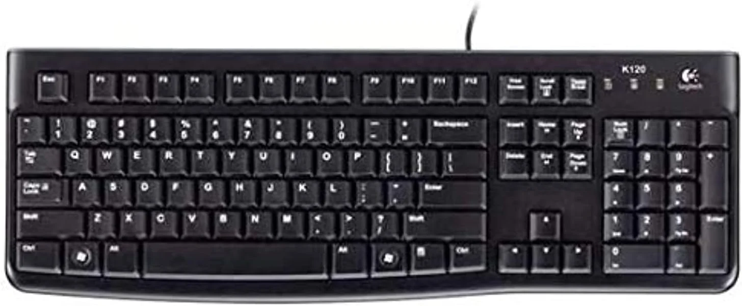 کیبورد لاجیتک K120 با حروف عربی - مشکی
