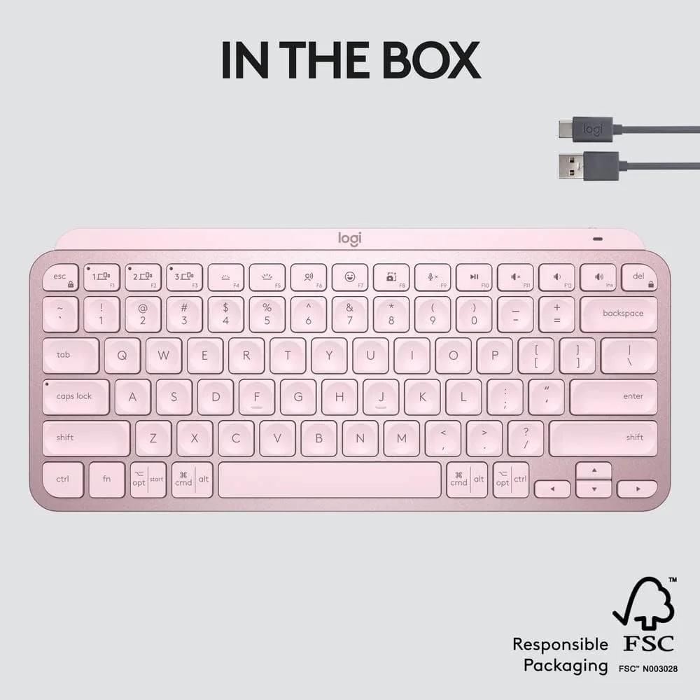 کیبورد بی سیم نور پس زمینه دار Logitech USB-C مدل Mx Keys - رز کیبورد بی سیم نور پس زمینه دار Logitech USB-C مدل Mx Keys - رز