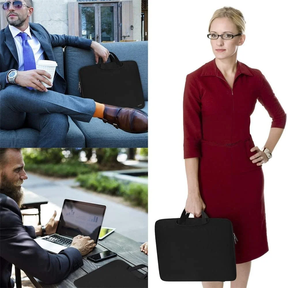 کیف آستین لپتاپ و تبلت eWINNER، باریک، مناسب سفر، دارای دسته، بادوام، مناسب برای مردان و زنان، کیف پیامرسان تجاری برای مکبوک ایر پرو رتینا (13 اینچ، مشکی) کیف آستین لپتاپ و تبلت eWINNER، باریک، مناسب سفر، دارای دسته، بادوام، مناسب برای مردان و زنان، کیف پیامرسان تجاری برای مکبوک ایر پرو رتینا (13 اینچ، مشکی)