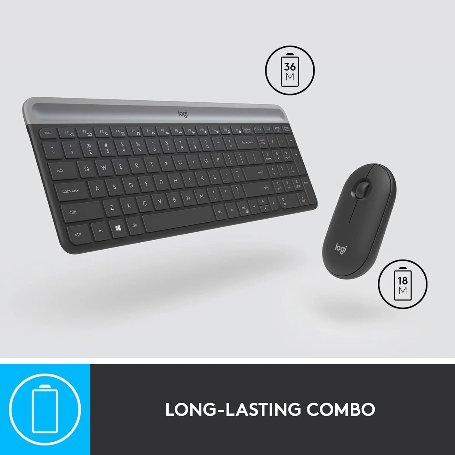 Logitech MK470 Slim Wireless Combo - Graphite Logitech MK470 Slim Wireless Combo - Graphite