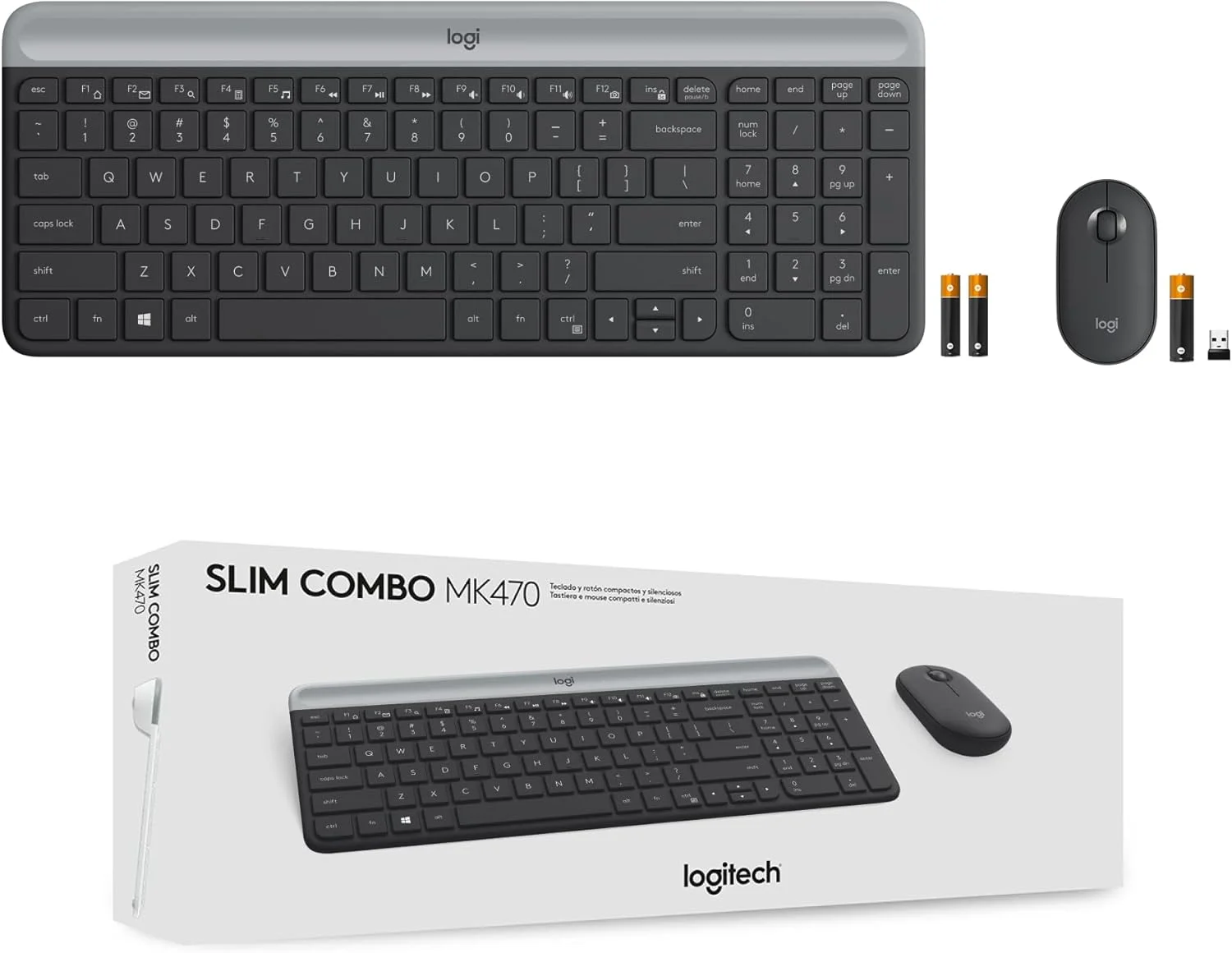 Logitech MK470 Slim Wireless Combo - Graphite Logitech MK470 Slim Wireless Combo - Graphite